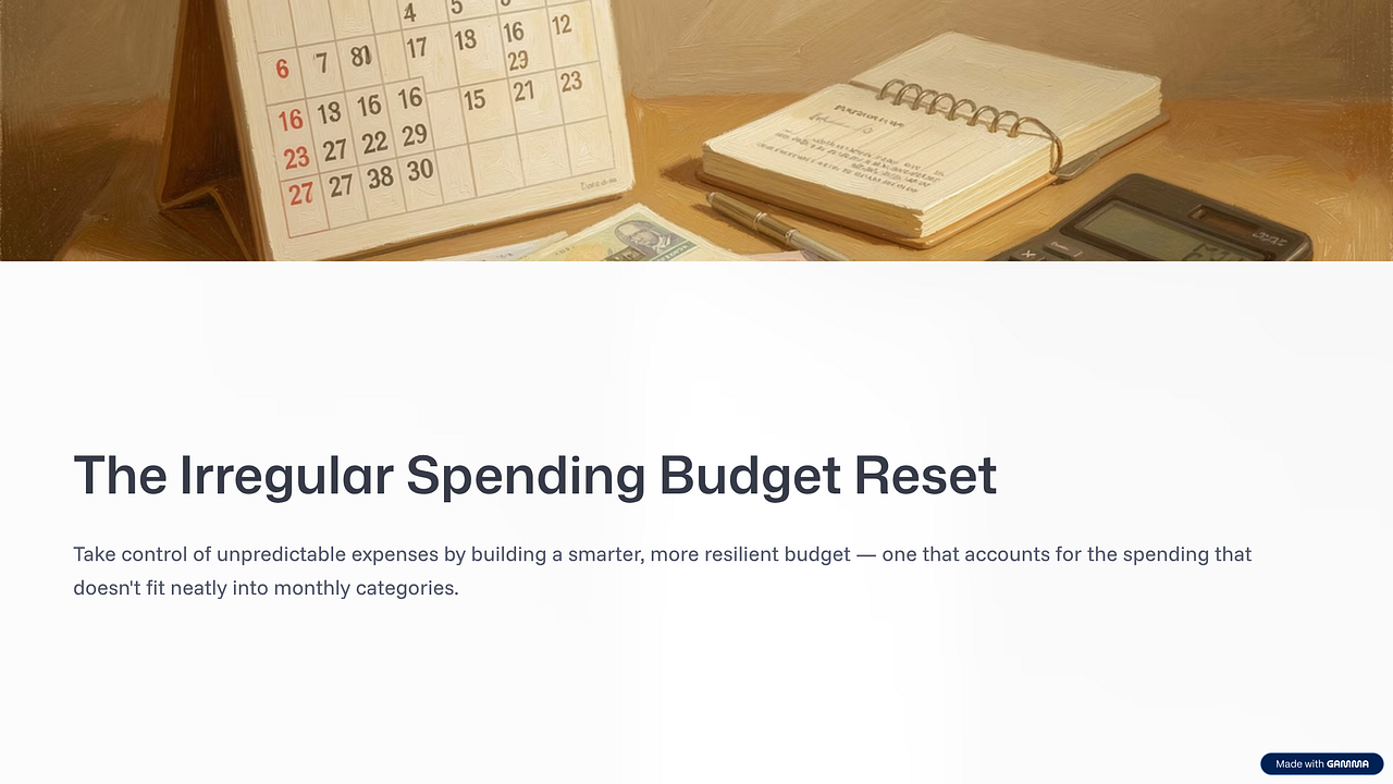 The Irregular Spending Budget Reset