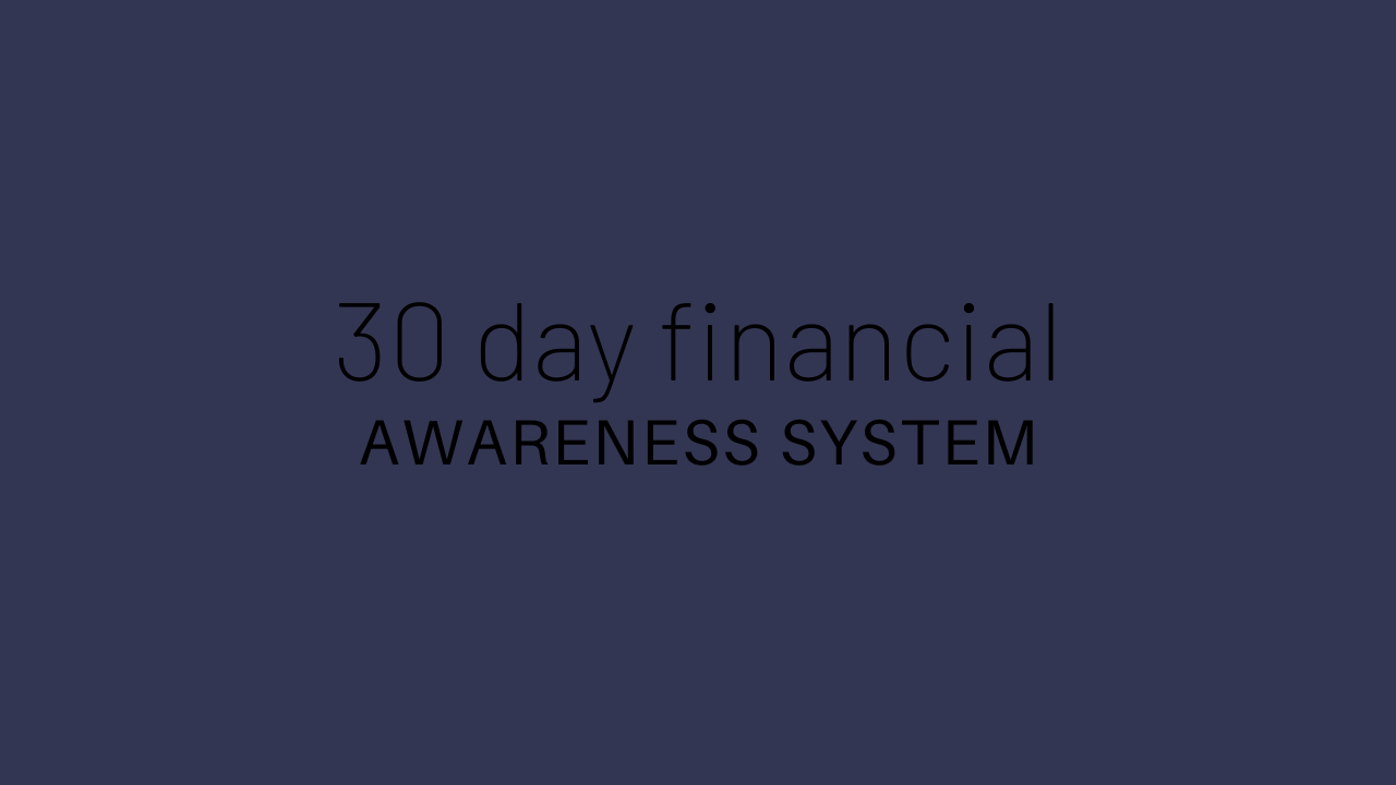 30 Day Financial Reset