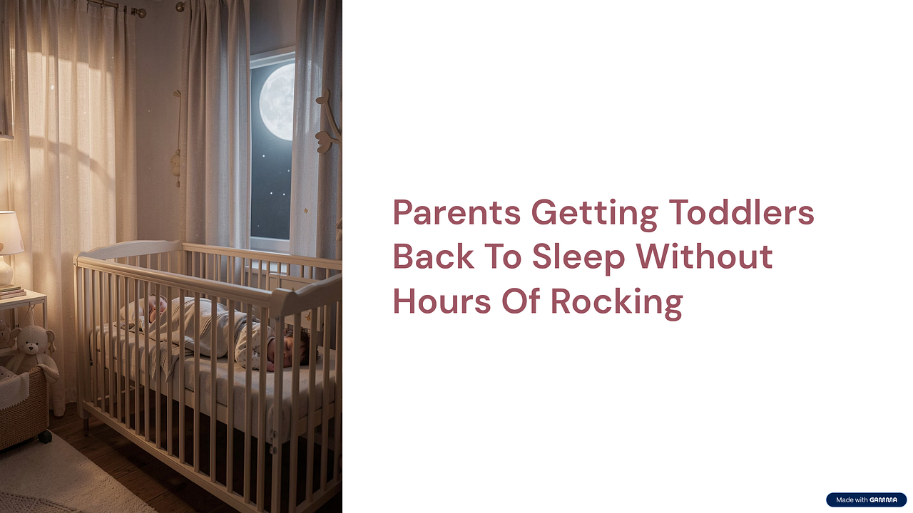 Parents Guide to Getting Toddlers Back To Sleep