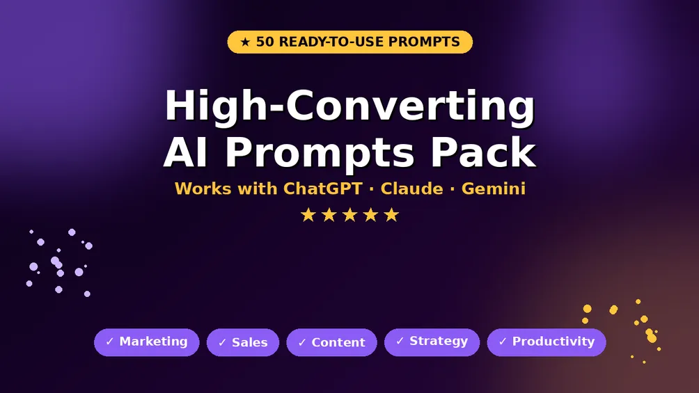 AI Prompt Starter Pack — 50 Ready-to-Use Prompts