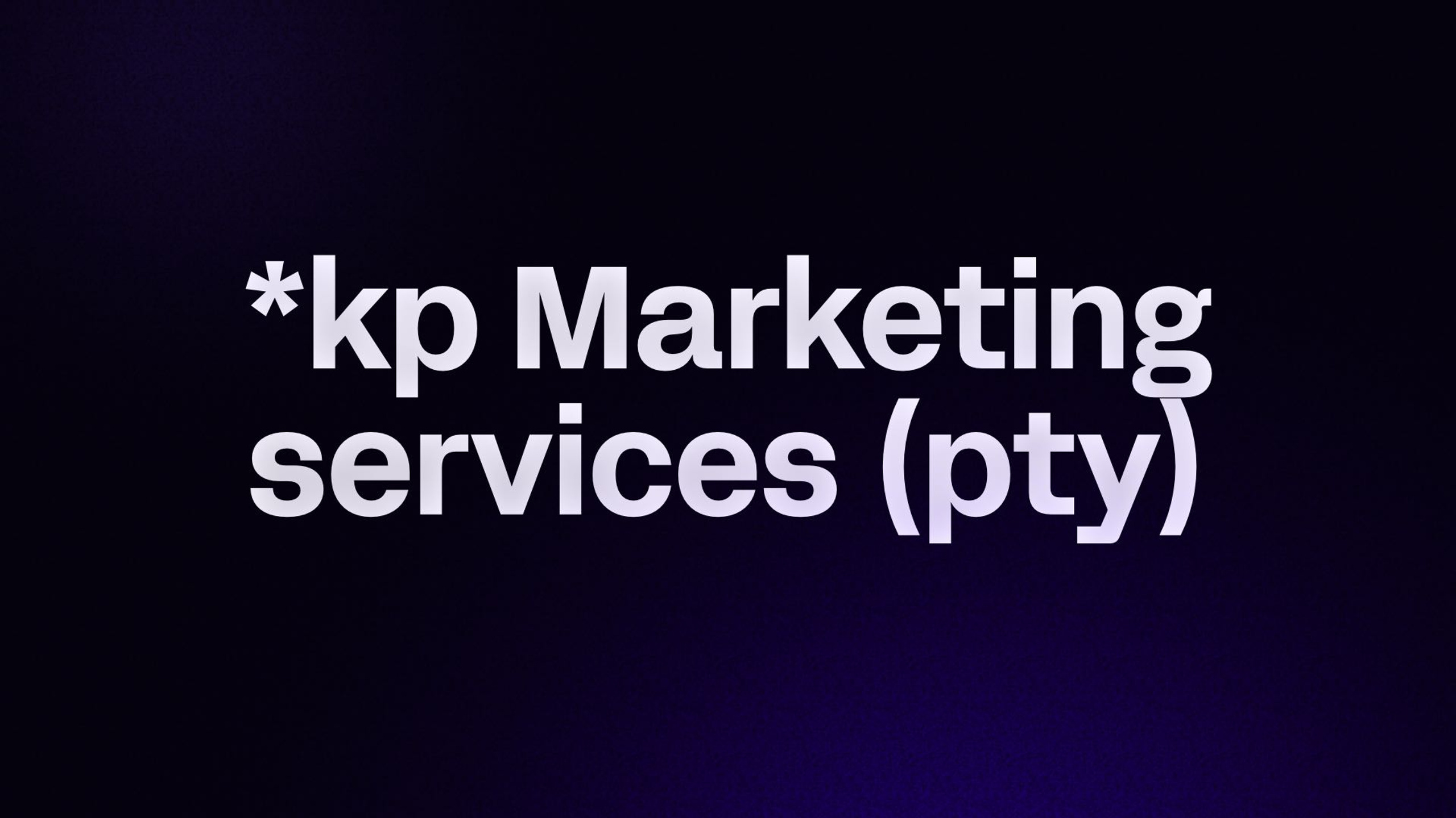 *kp Marketing services (pty)