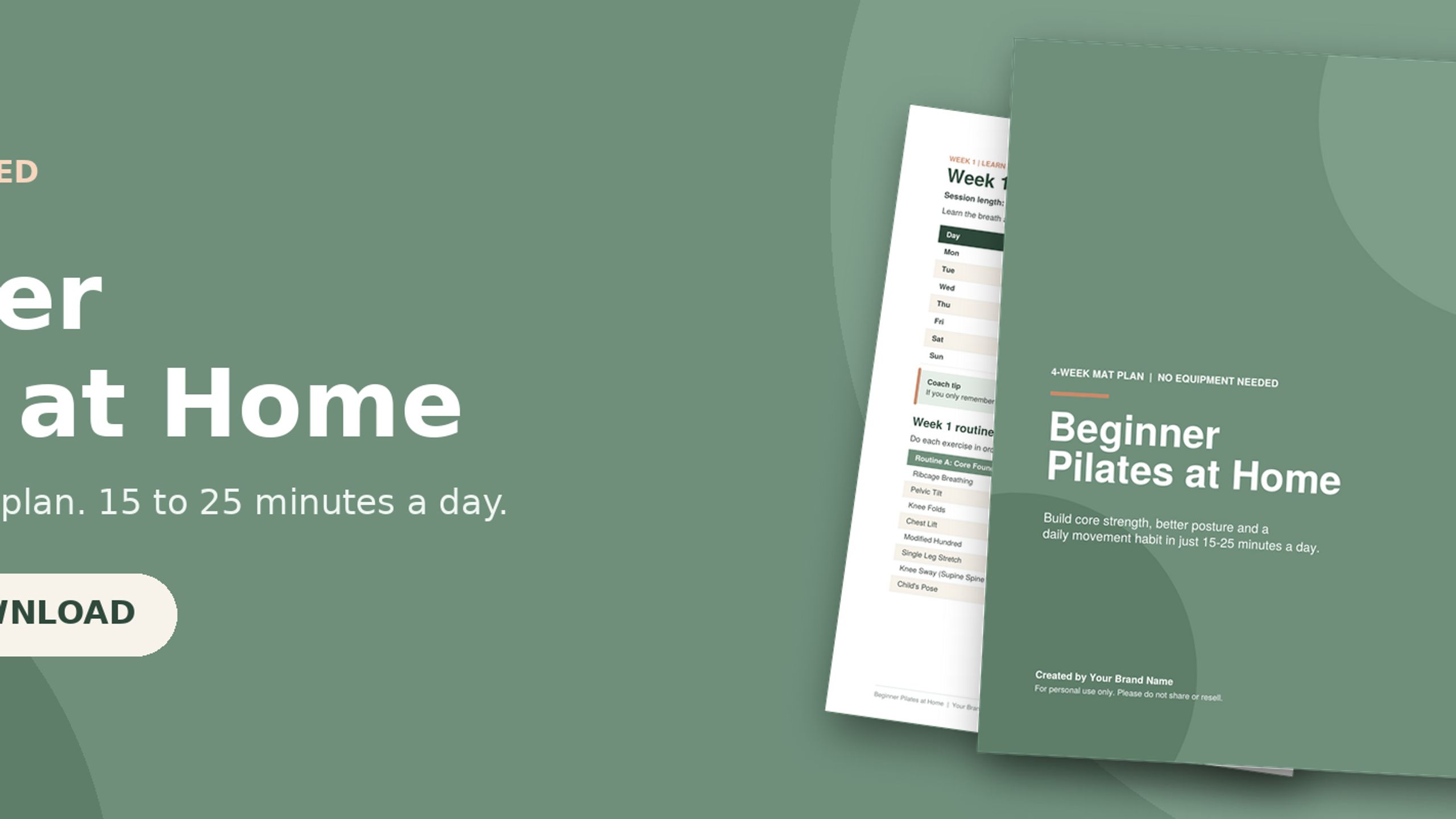 4-Week Pilates Beginner Plan | Whop