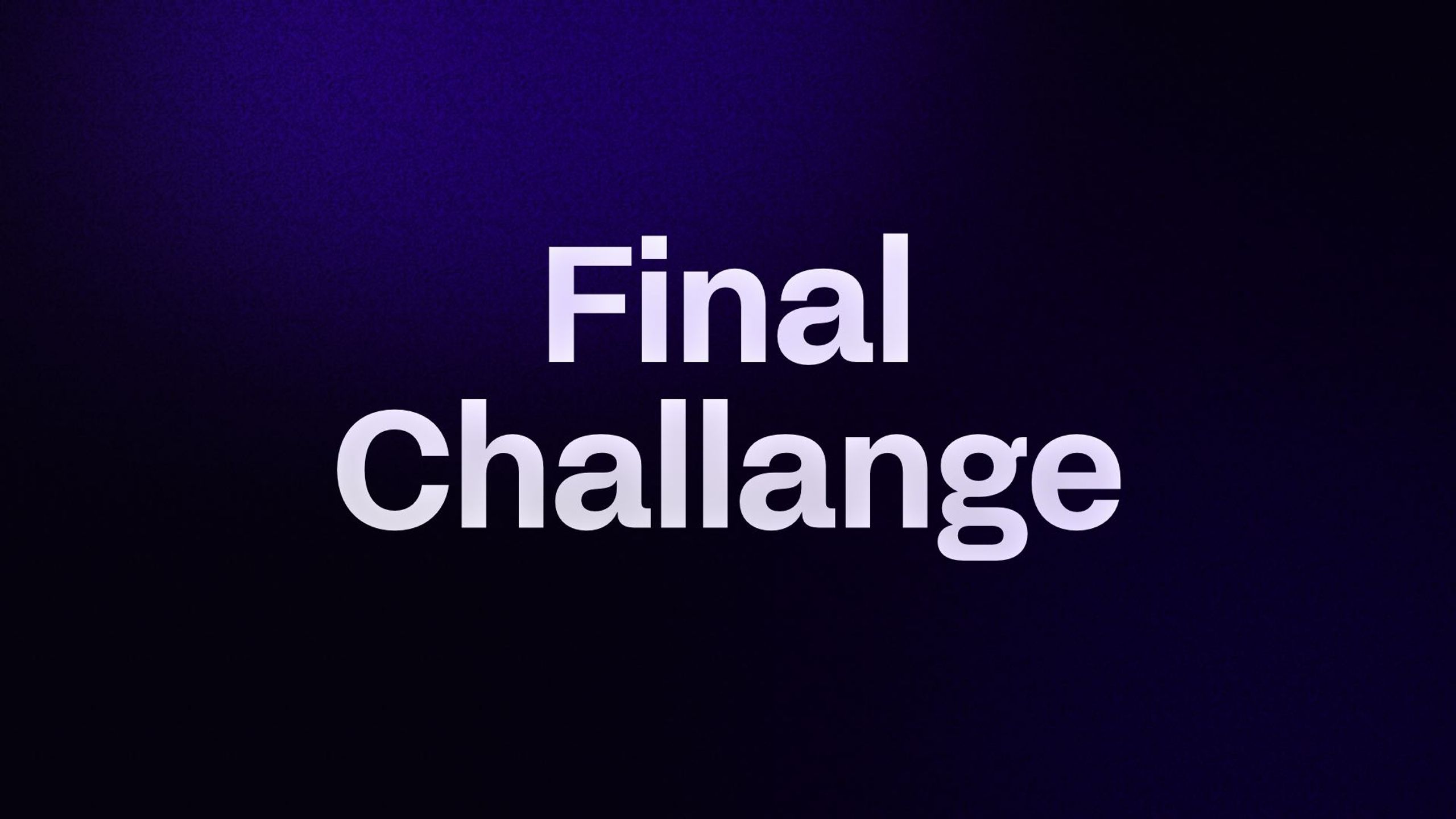 Final Challange