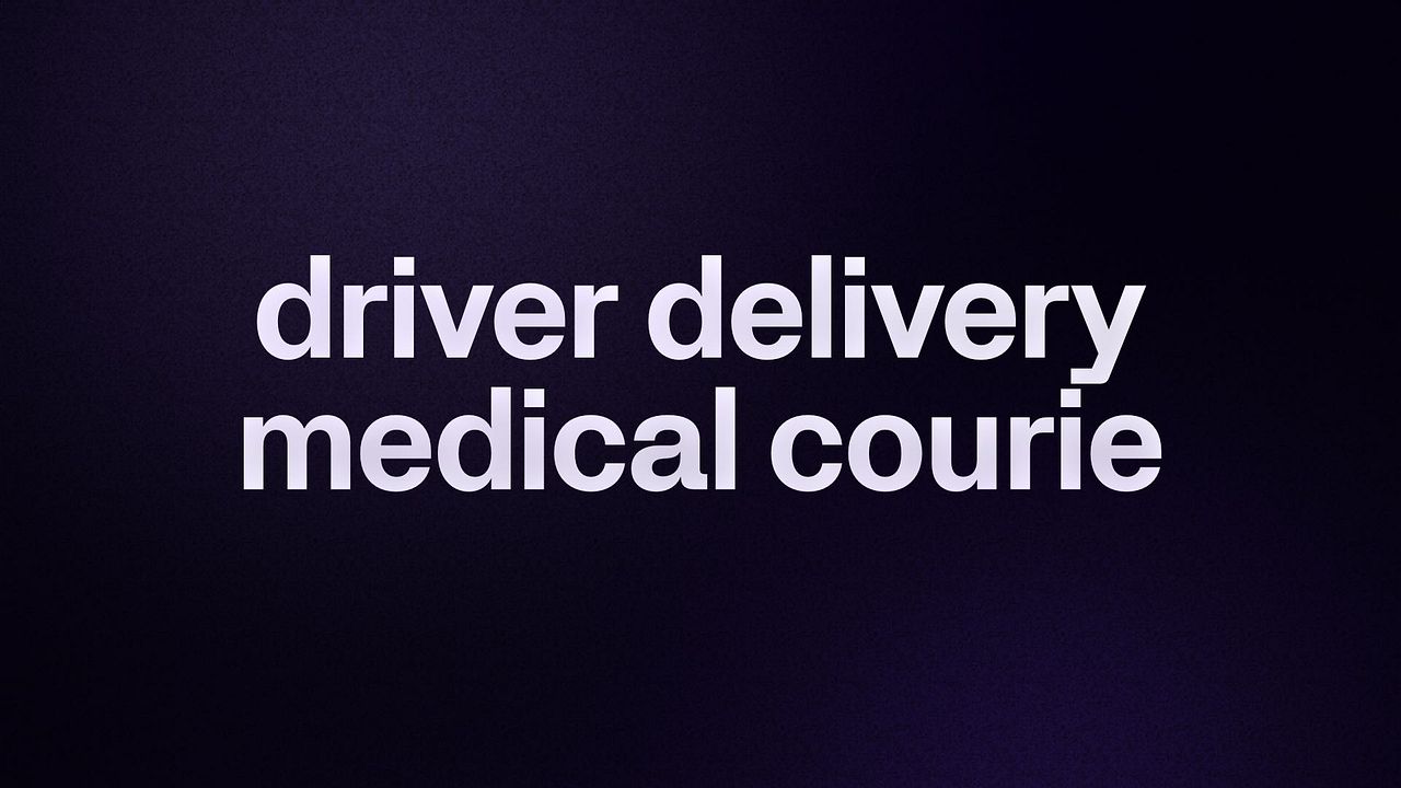 driver delivery medical courie