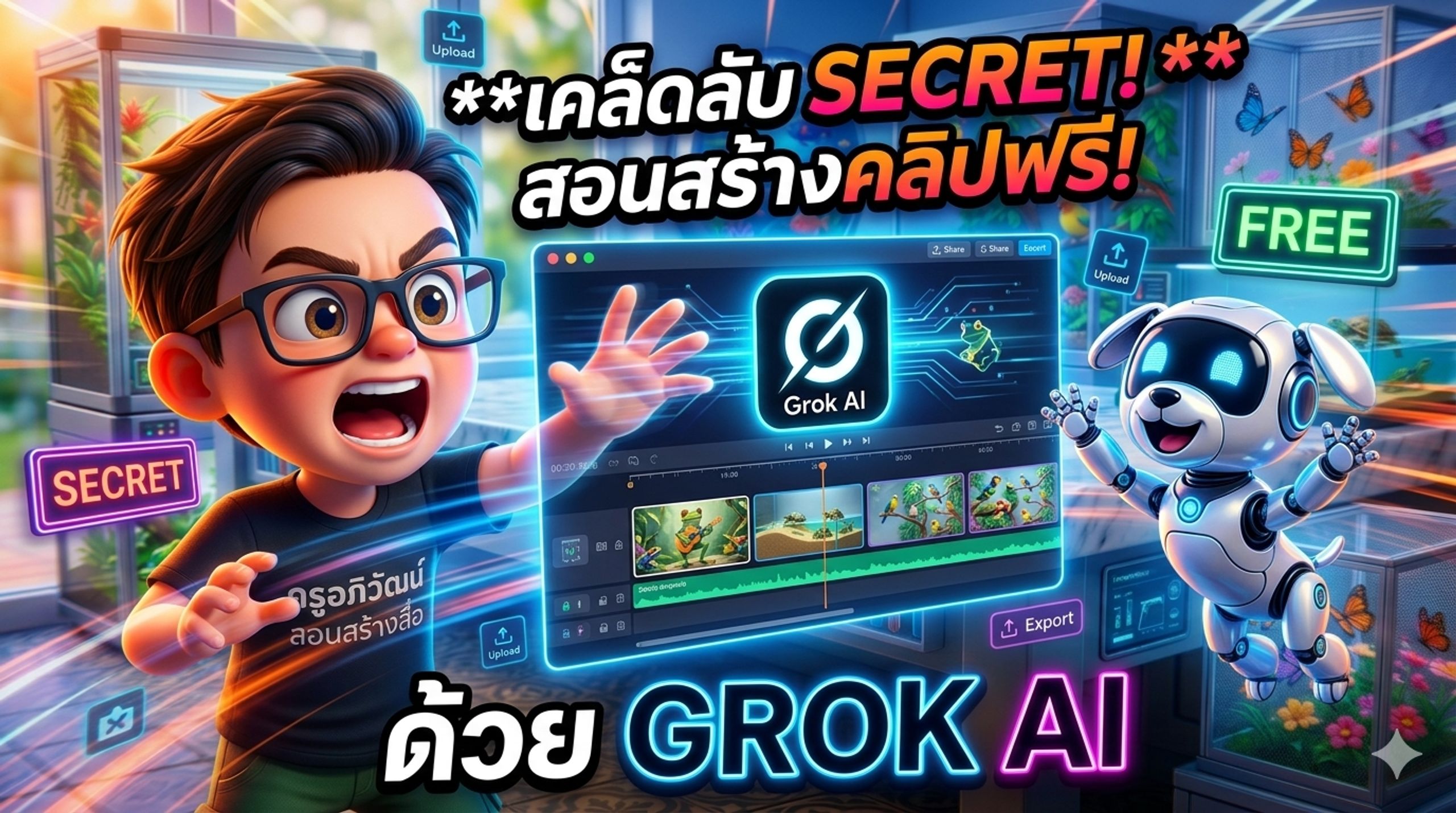 คลิปสอนการใช้งาน Grok Free