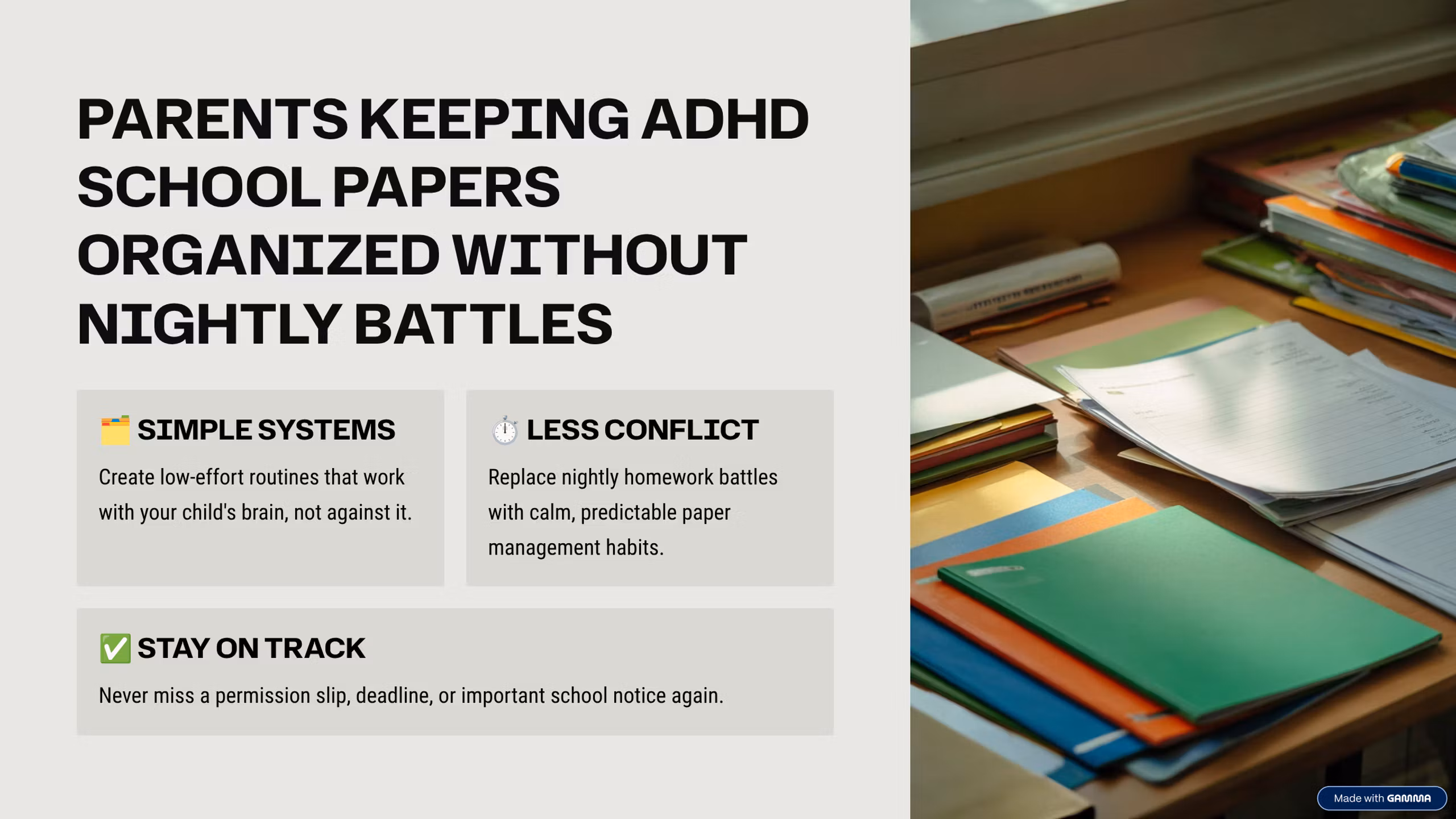 ADHD School Papers Organized 