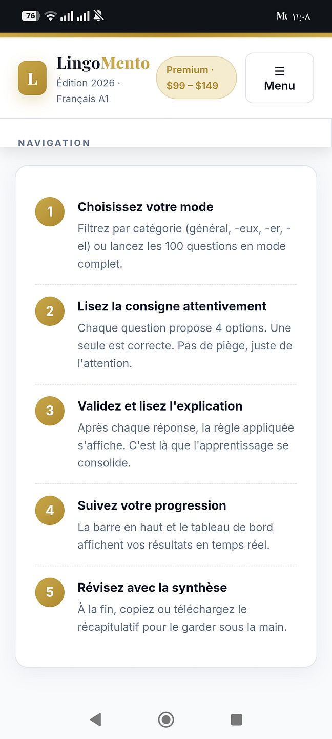 French Feminine Adjectives · 100 Quiz