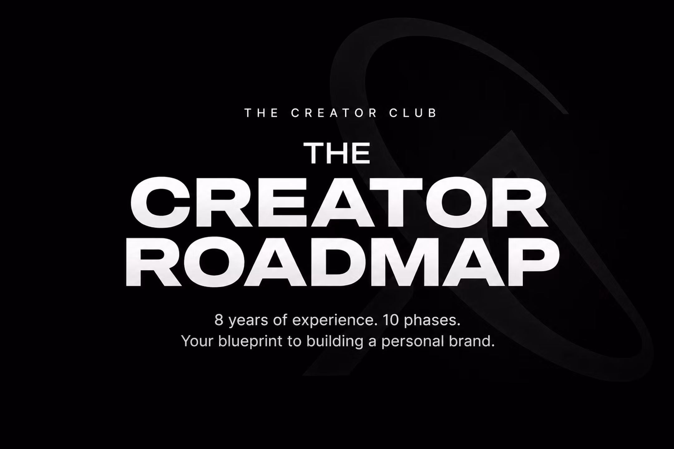 The Creator Road Map