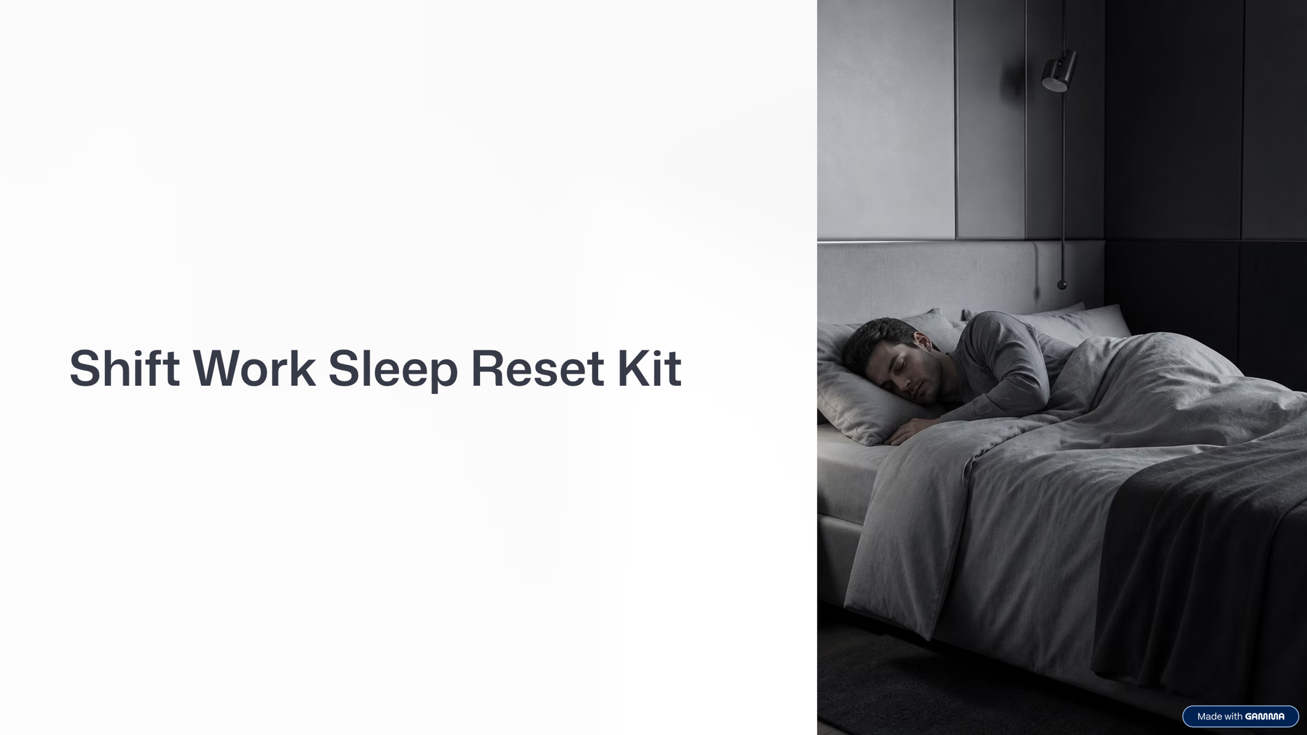 Shift Work Sleep Reset Kit