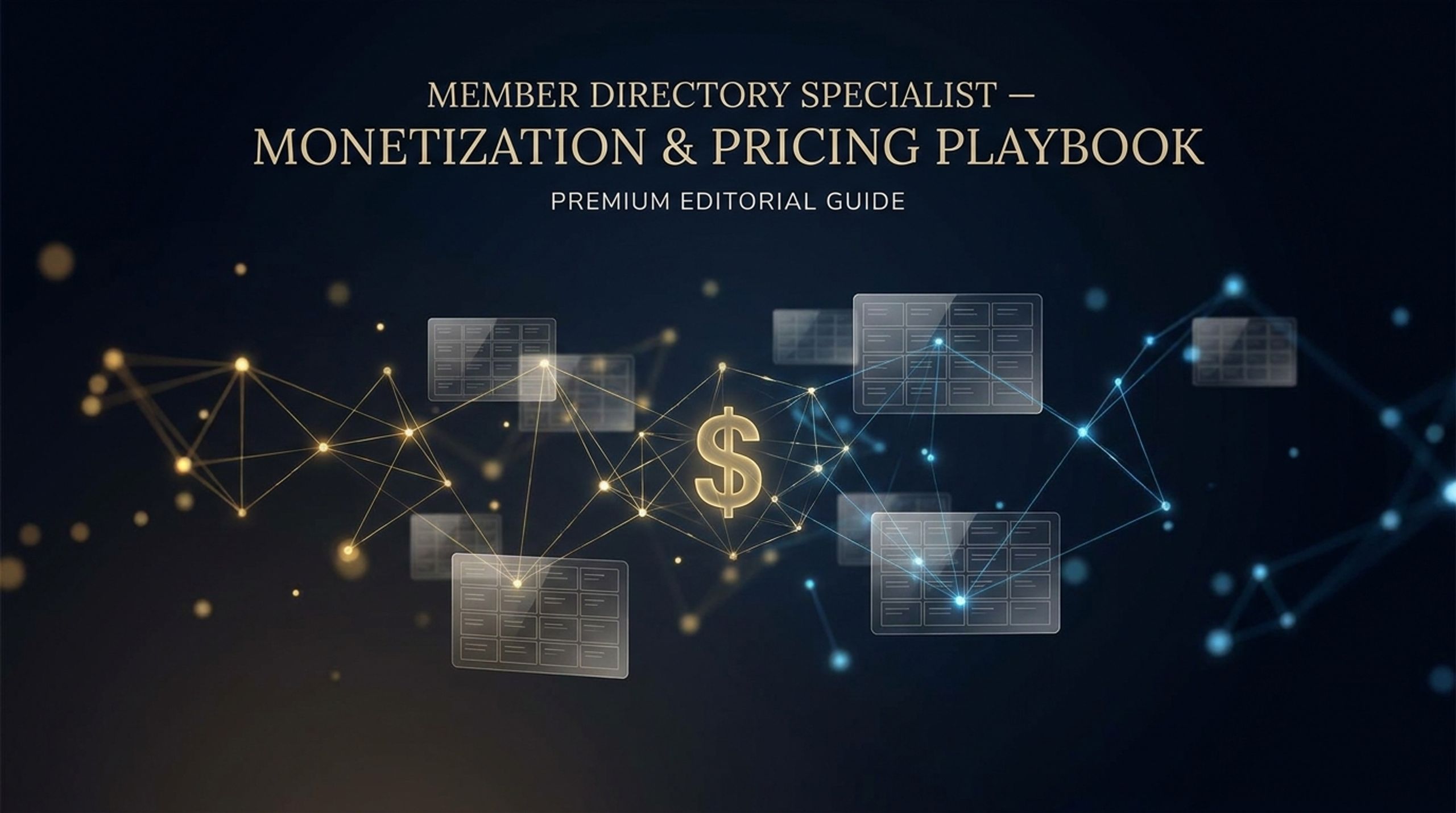 Member Directory Specialist · Monetization & Pricing Playbook