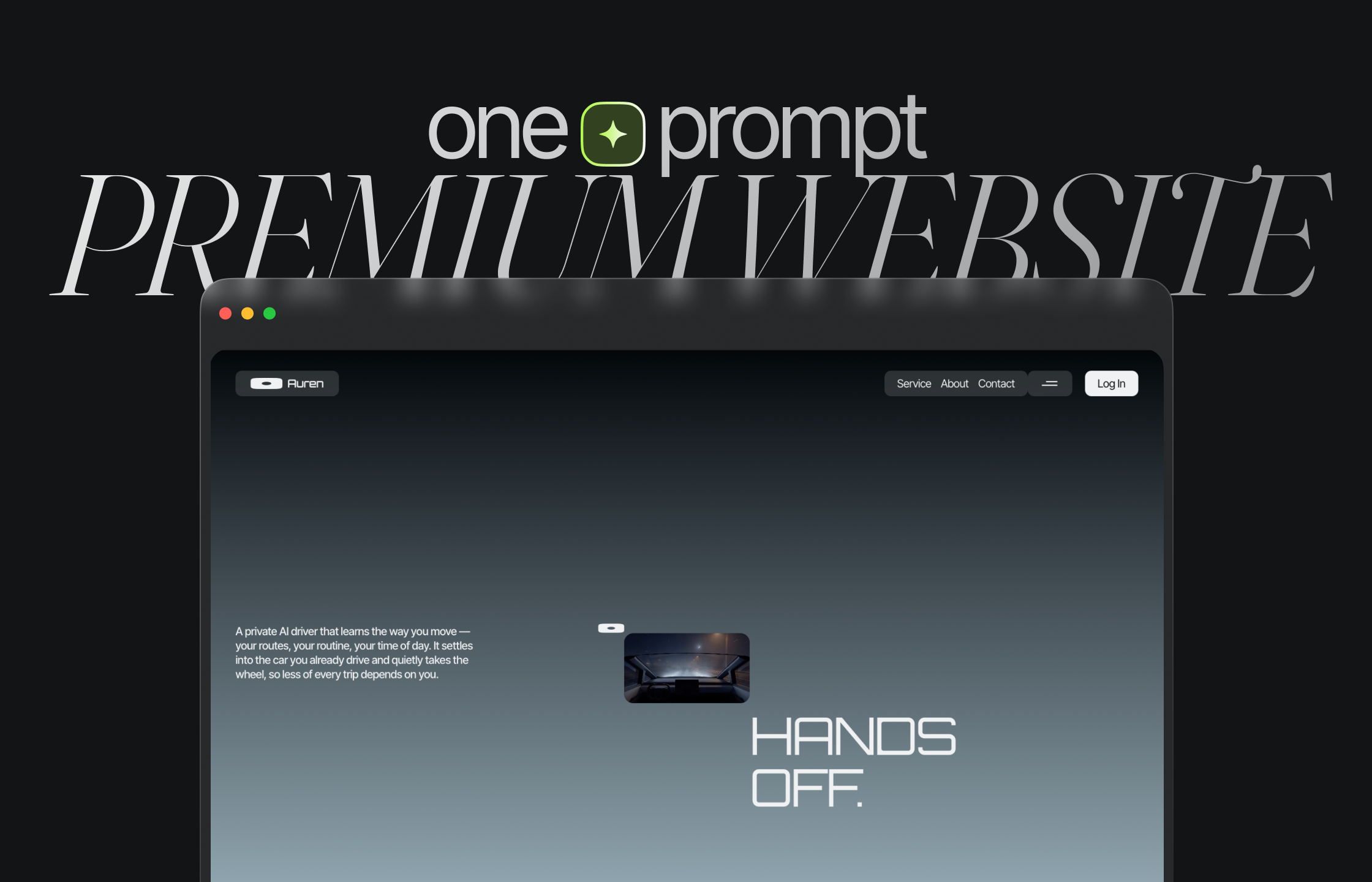 Auren · One Prompt. Premium Website.