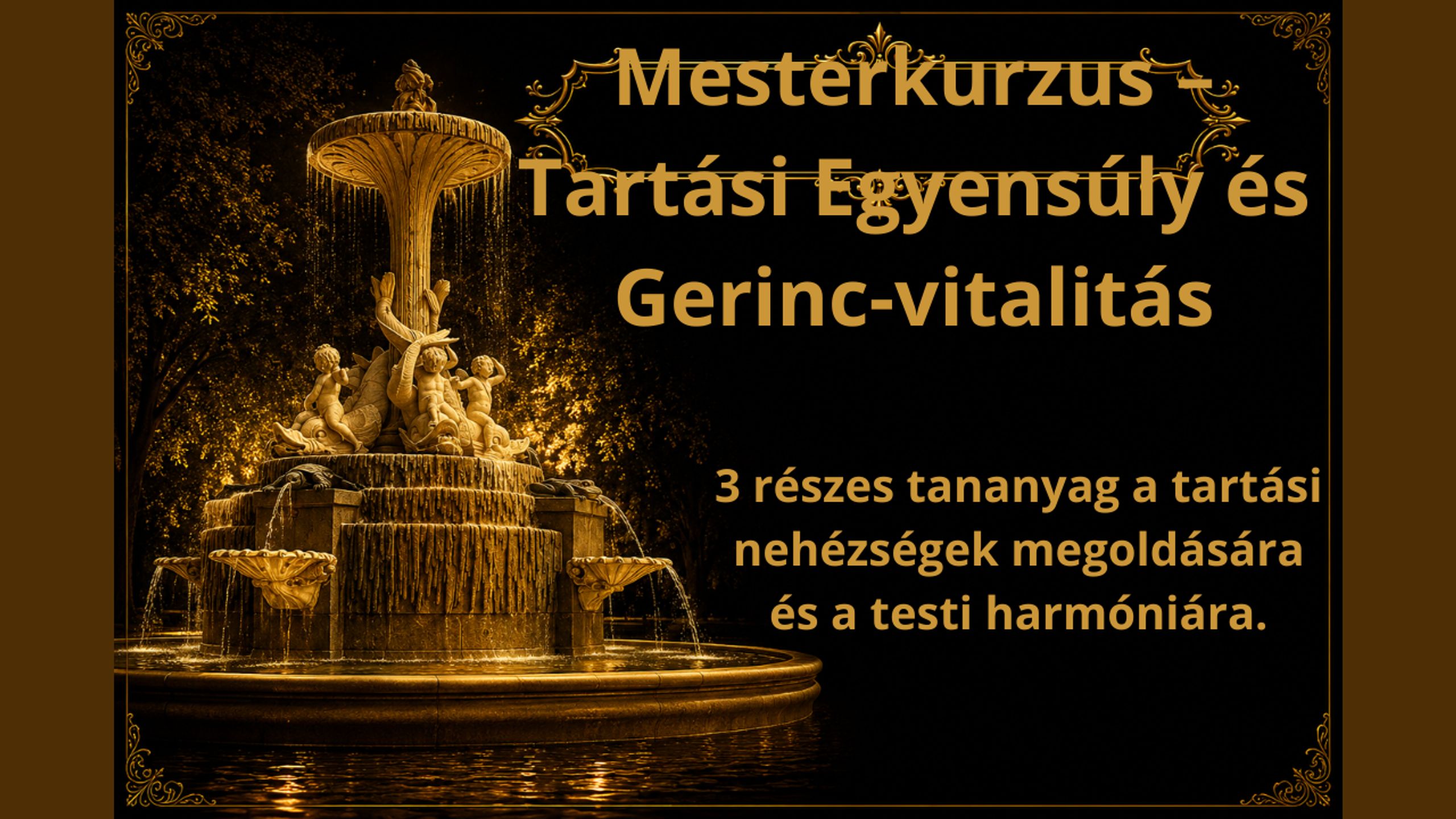 Mesterkurzus · Tartási Egyensúly és Gerinc-vitalitás