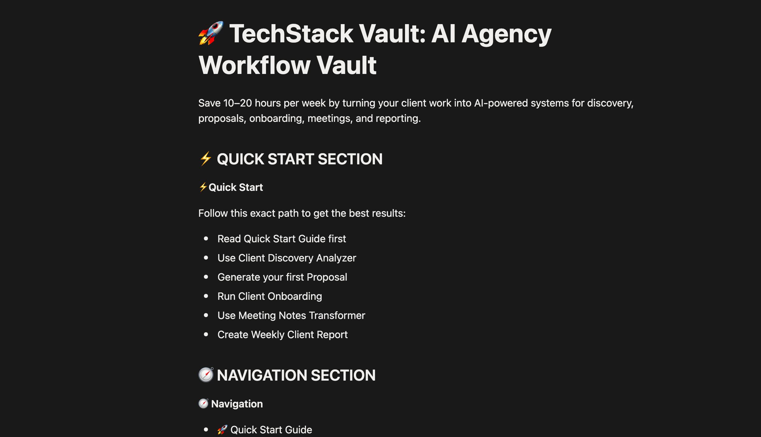 AI Agency Workflow Vault