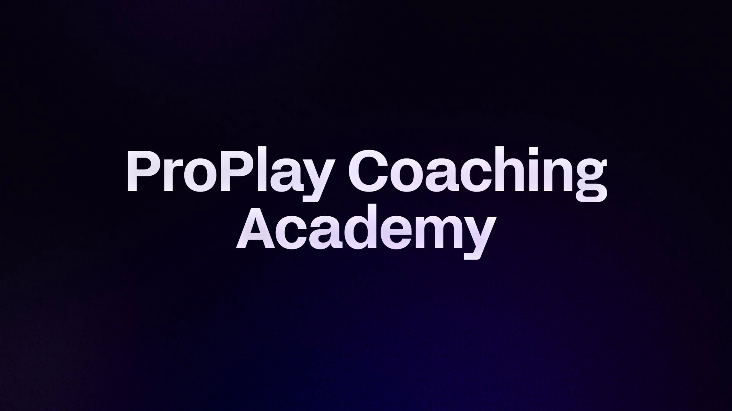 ProPlay Coaching Academy