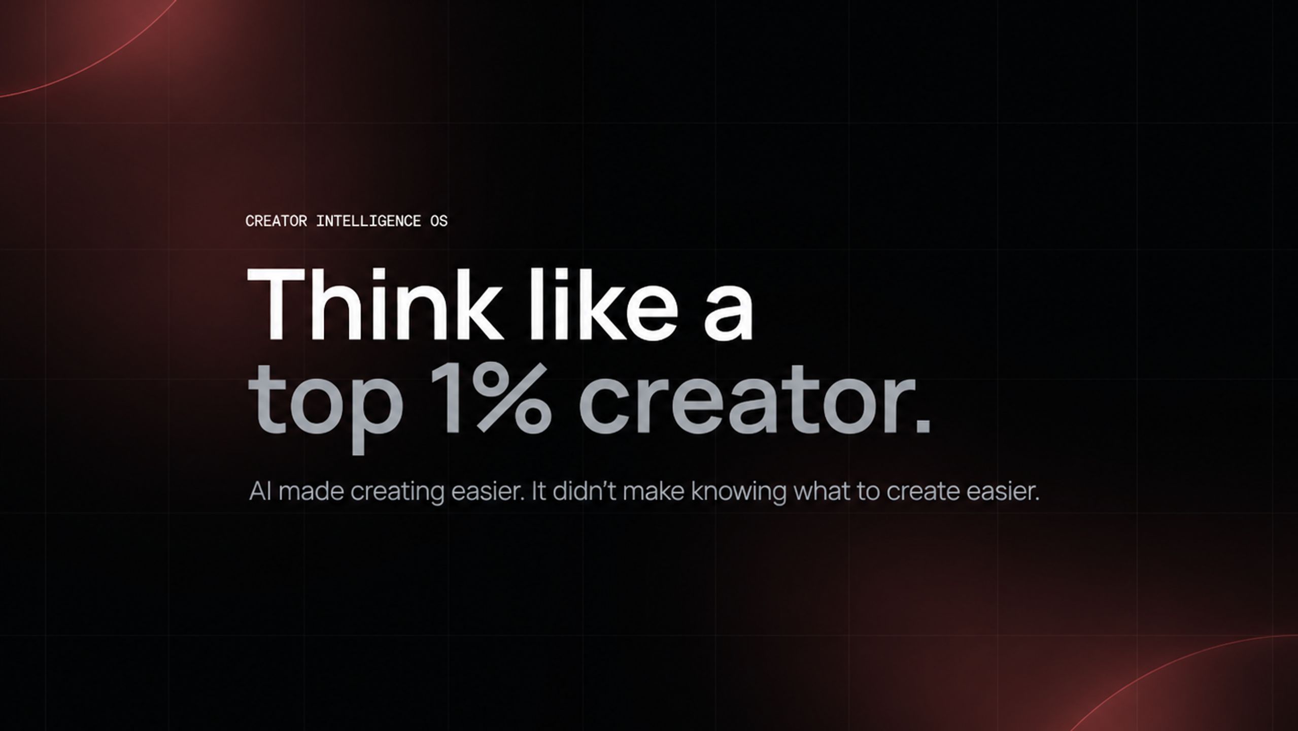 Creator intelligence OS