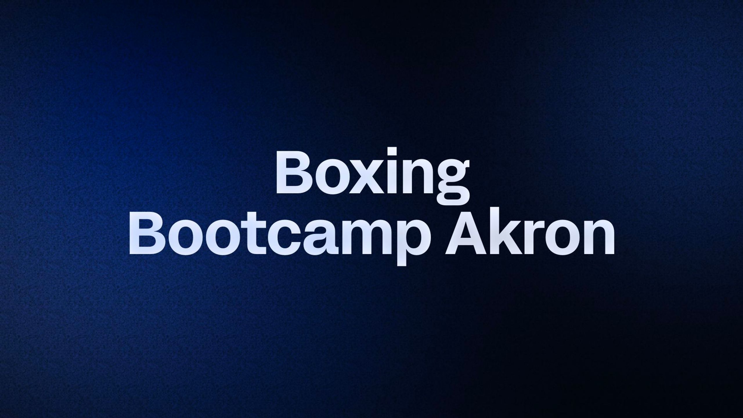 Boxing Bootcamp Akron