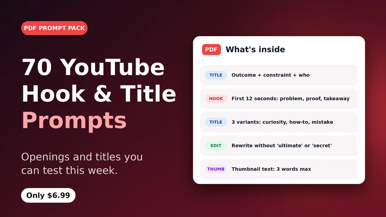 70 YouTube Hook and Title Prompts