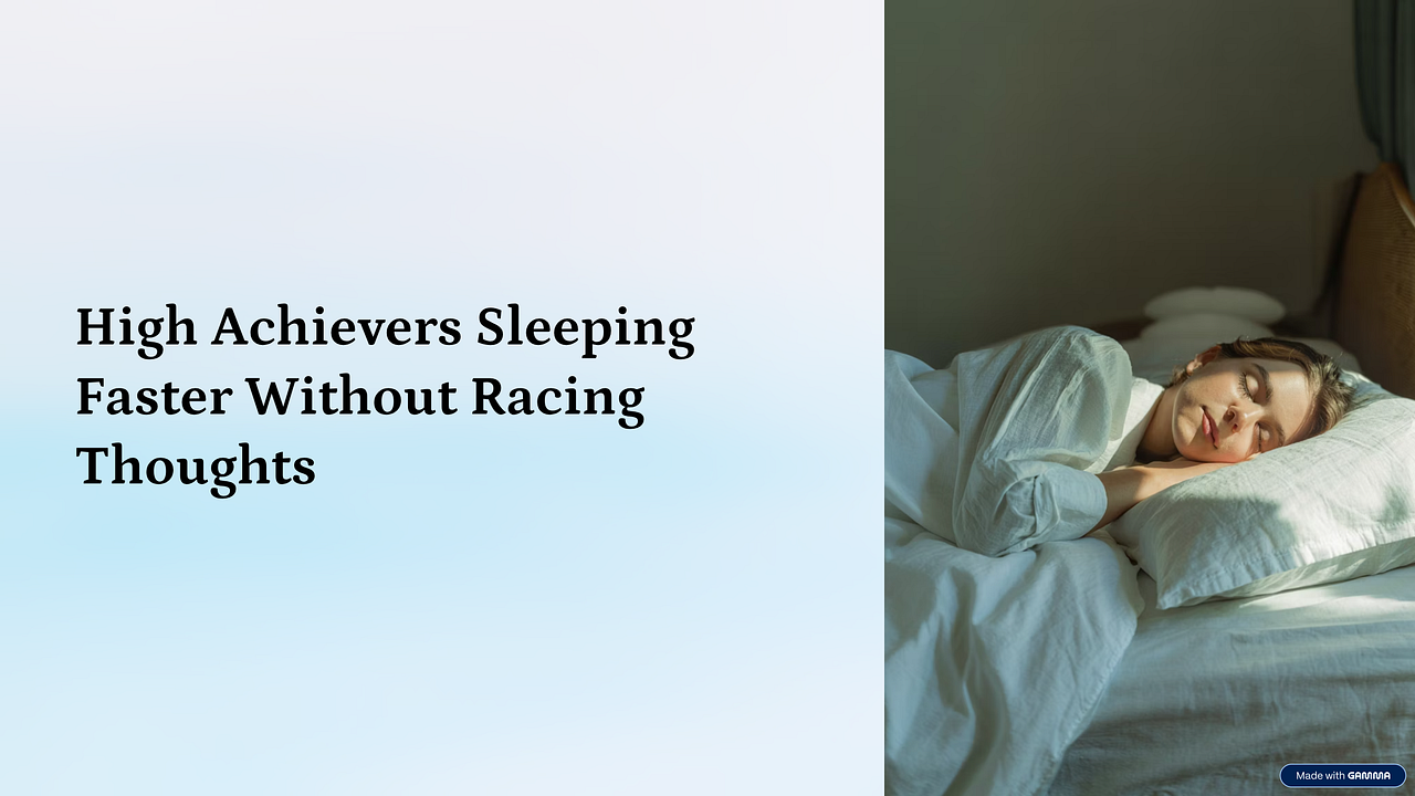 High Achievers Sleeping Faster