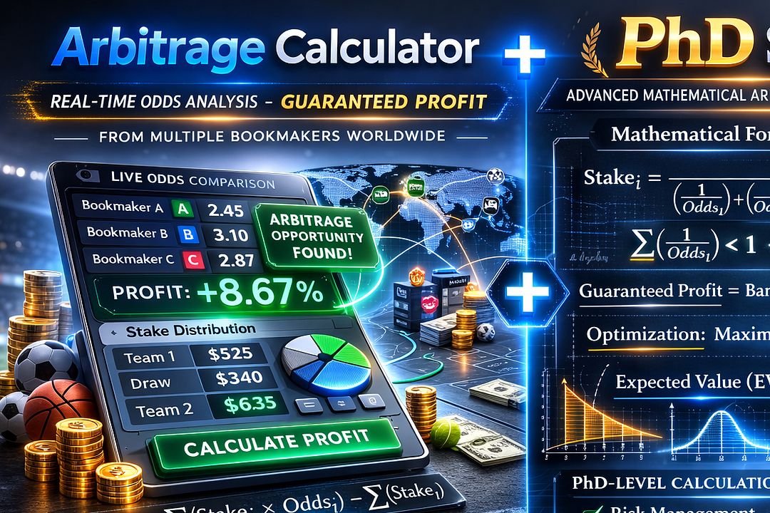 Arbitrage Calculator Pro +PhD betting