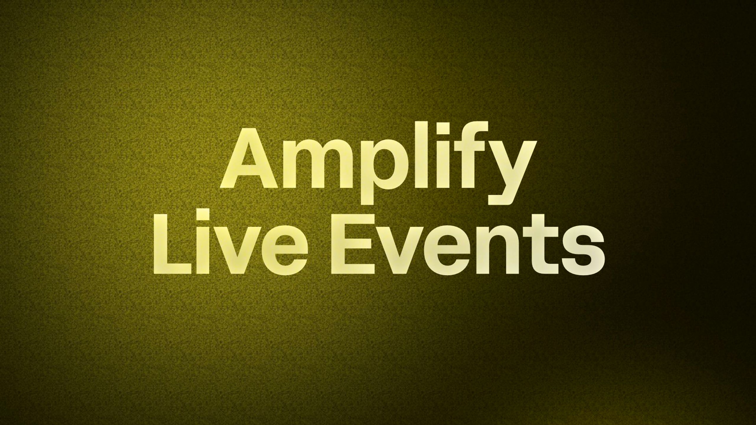 Amplify Live Events