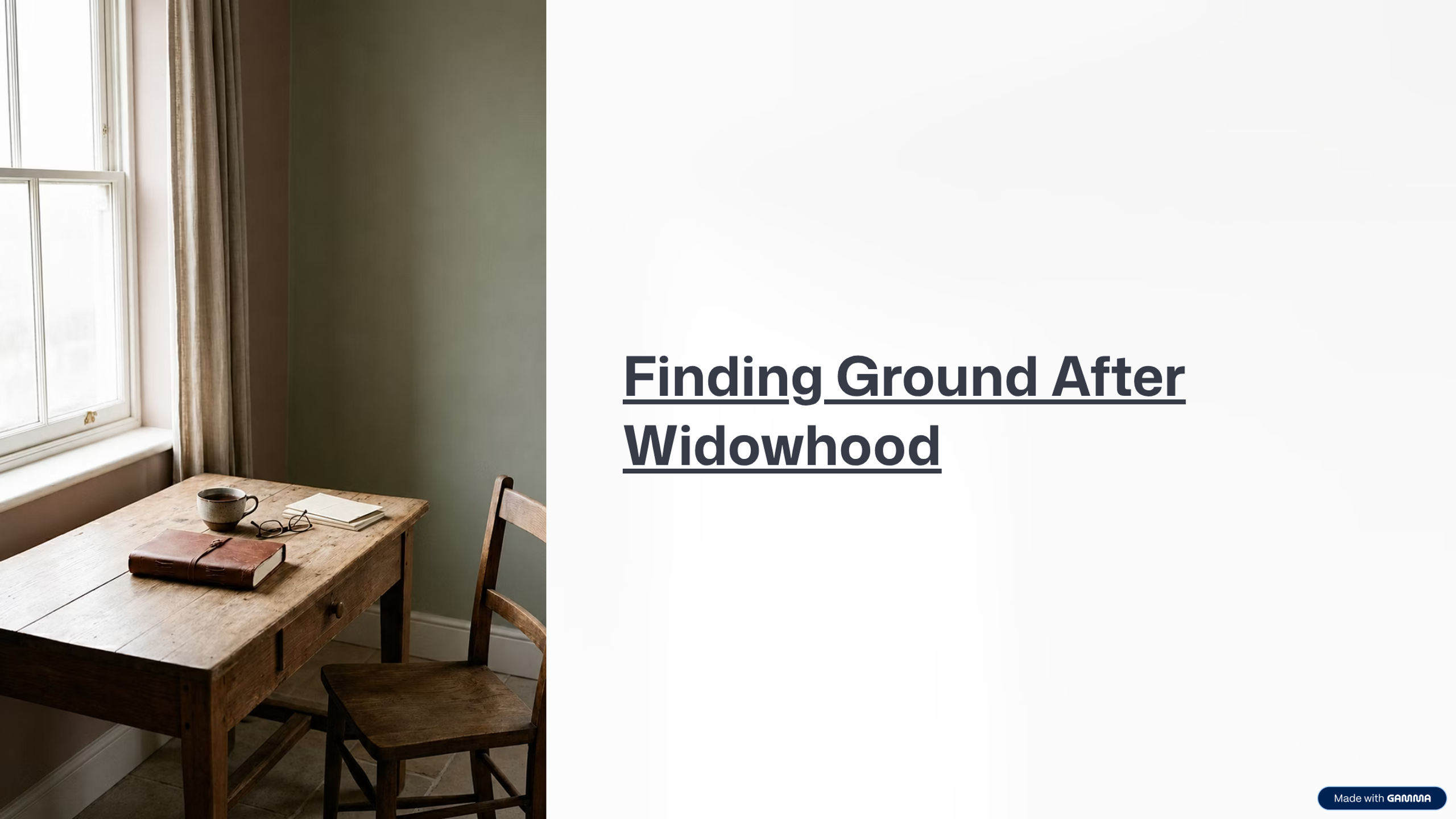 Finding Ground After Widowhood