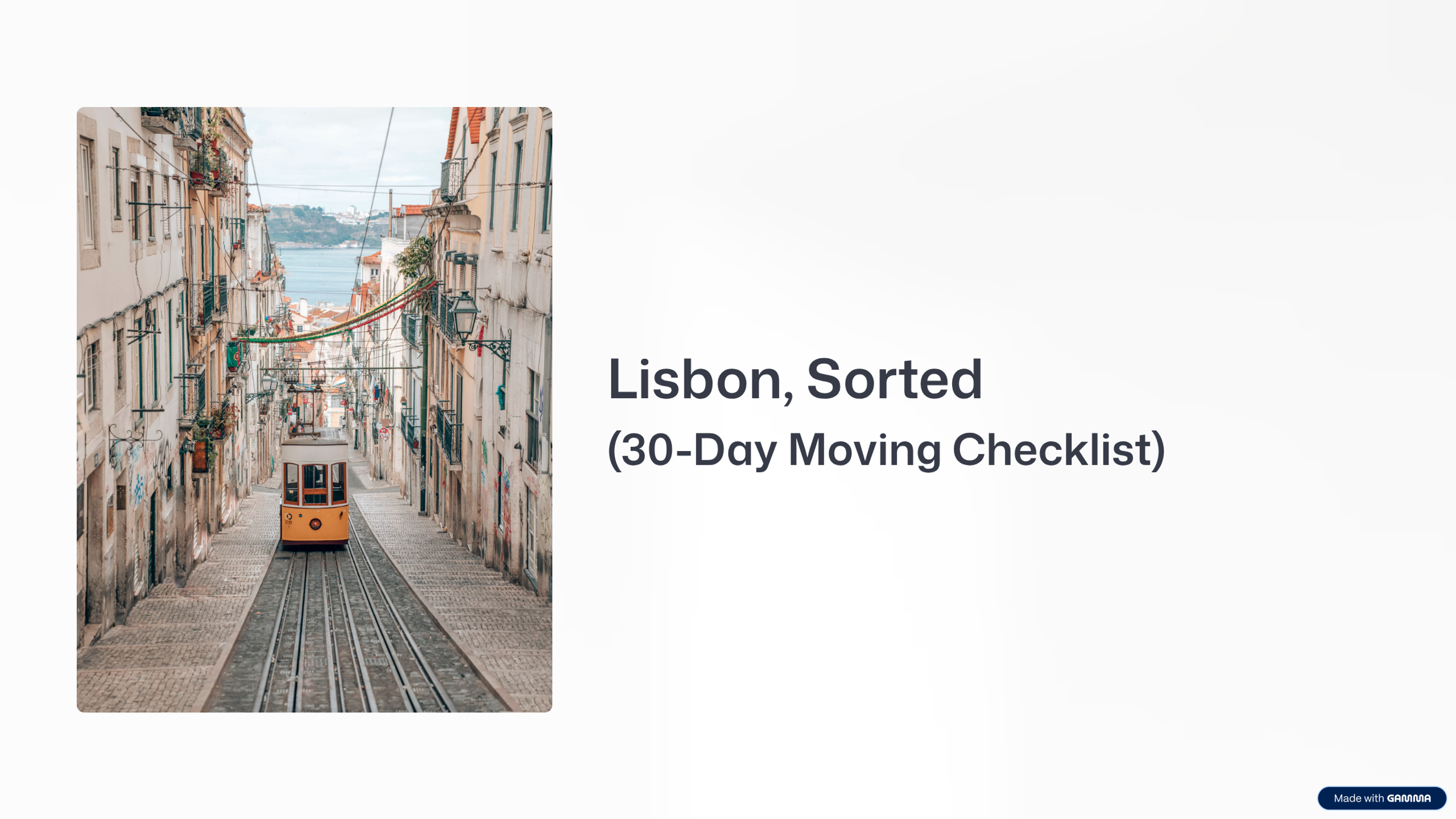 Lisbon, Sorted (30-Day Moving Checklist)