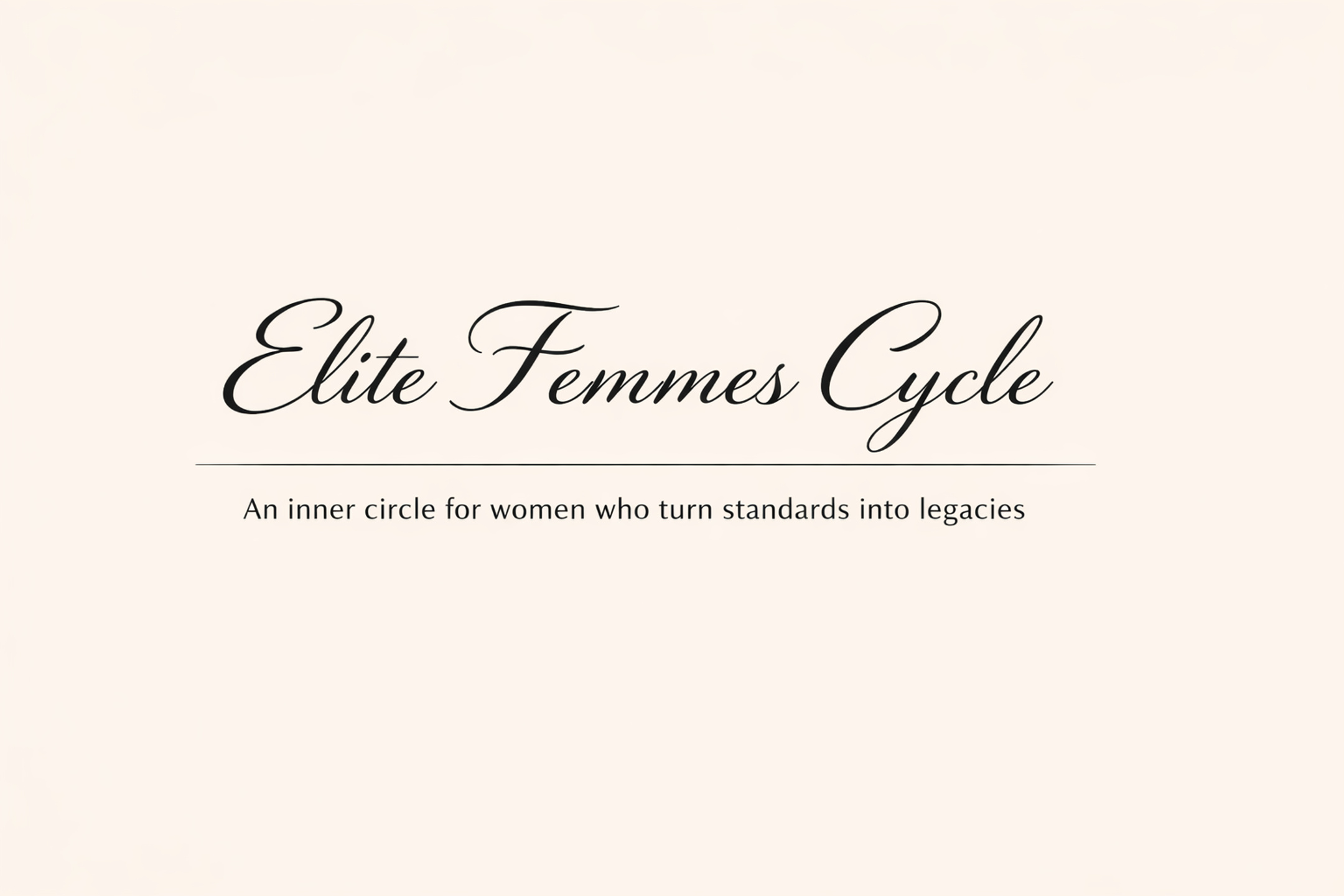 Elite Femmes Cycle 