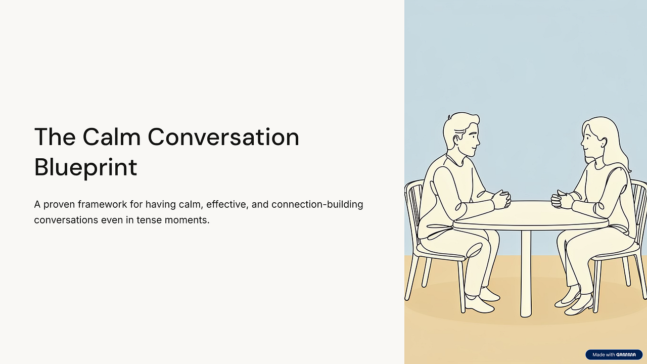 The Calm Conversation Blue-print