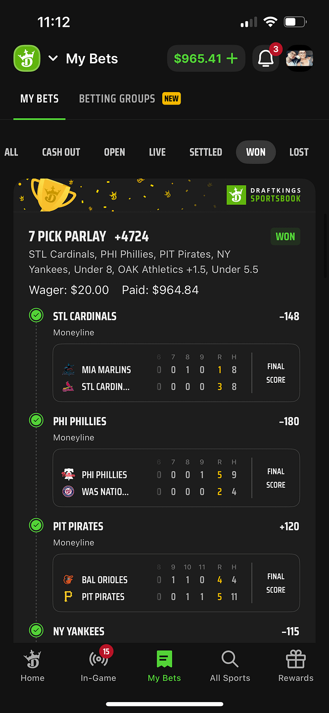 Elite sports betting