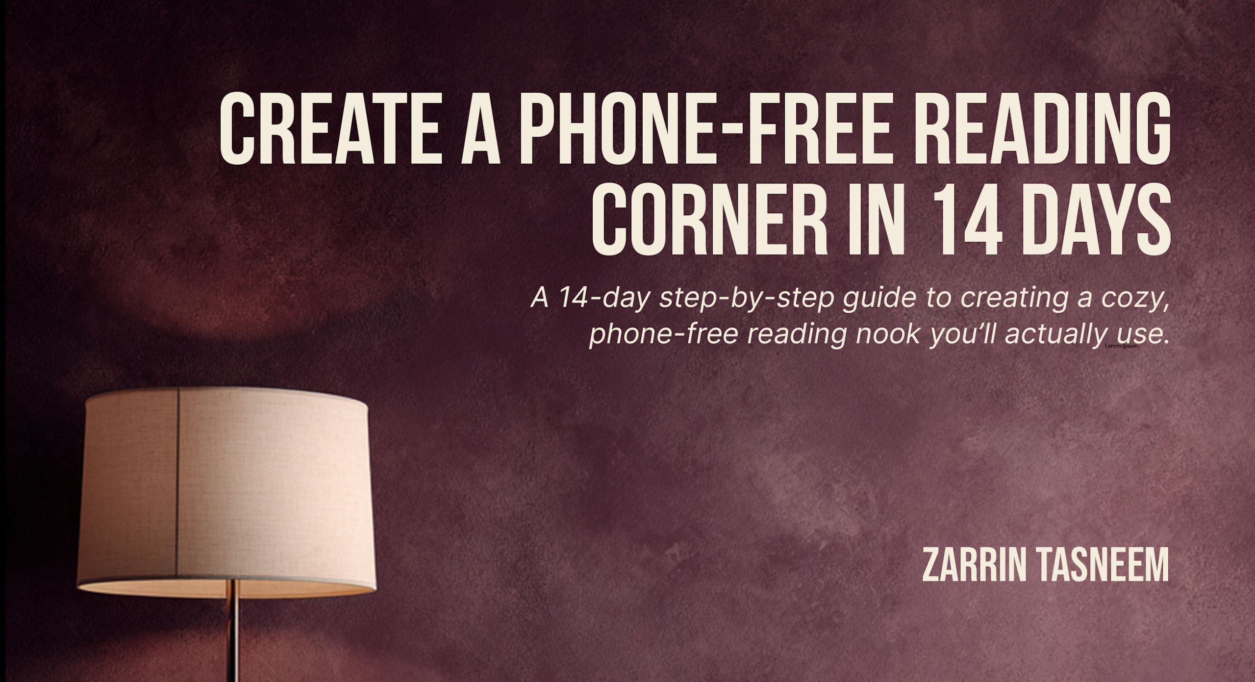 Create a Phone-Free Reading Corner