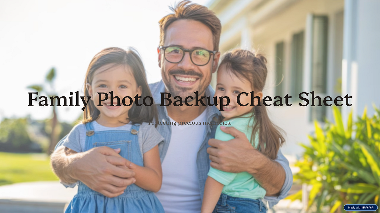 Family Photo Backup Cheat Sheet
