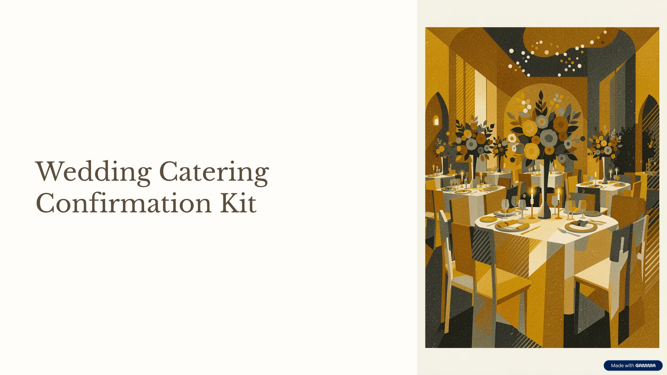 Wedding Catering Confirmation Kit