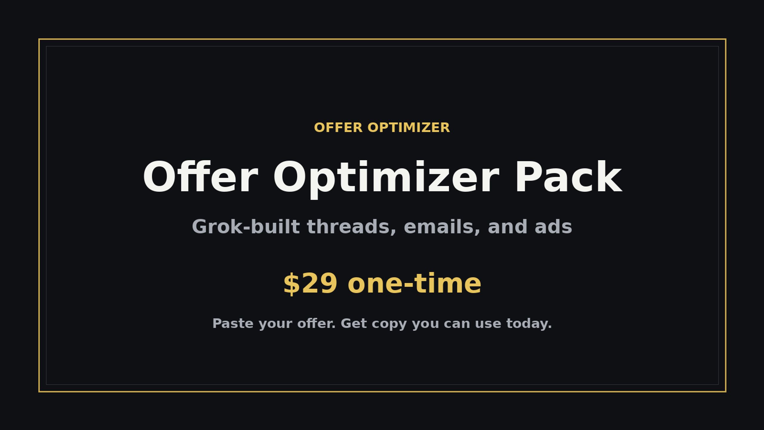 Offer Optimizer