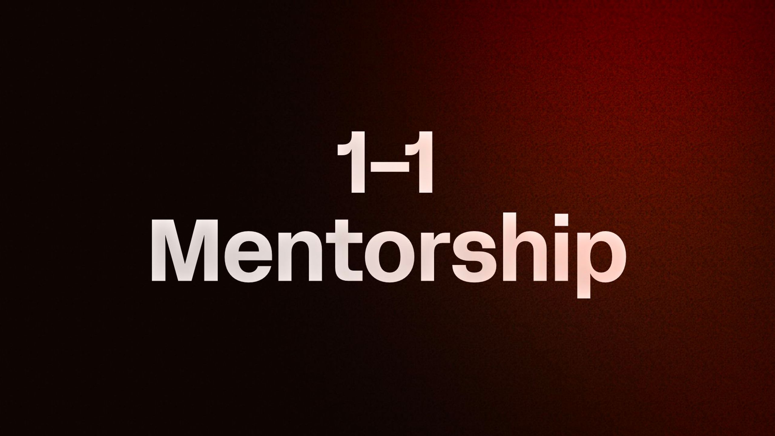 1-1 Mentorship