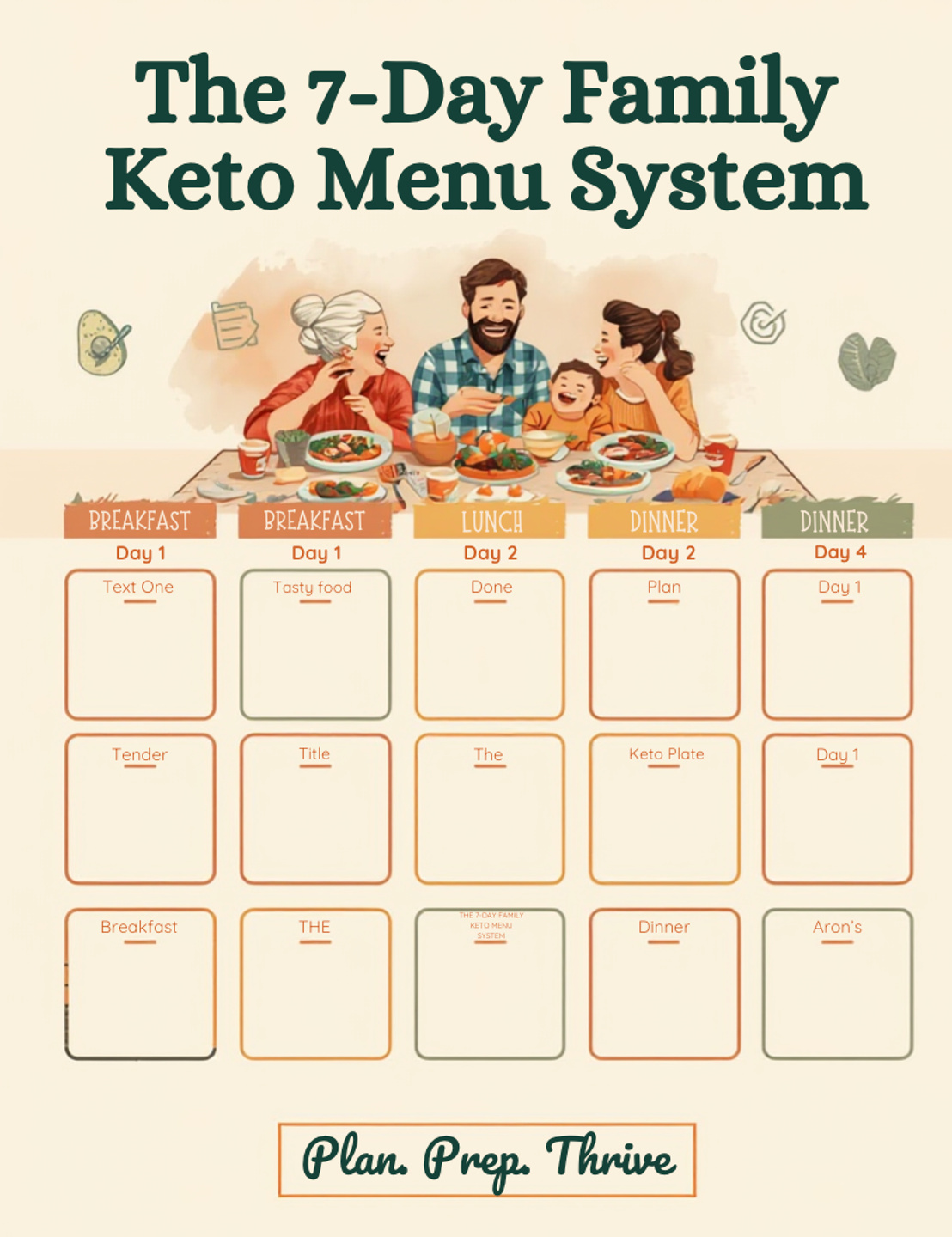 7-Day Family Keto Menu: Shop & Prep!