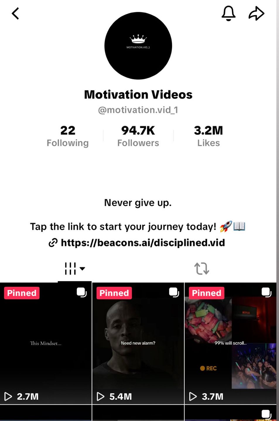 Andre’s TikTok scaling