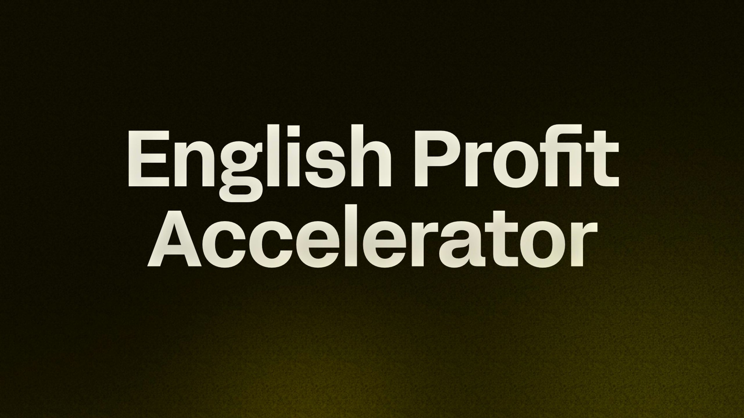 English Profit Accelerator 