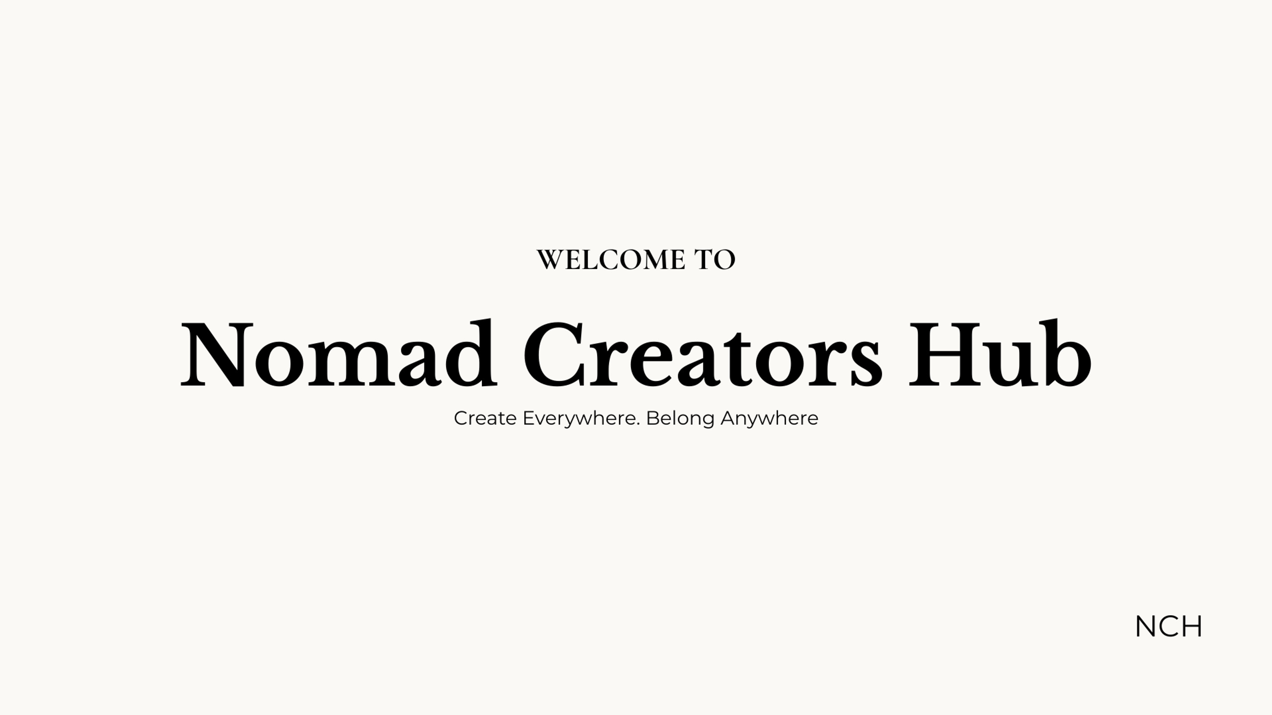NomadCreators Hub