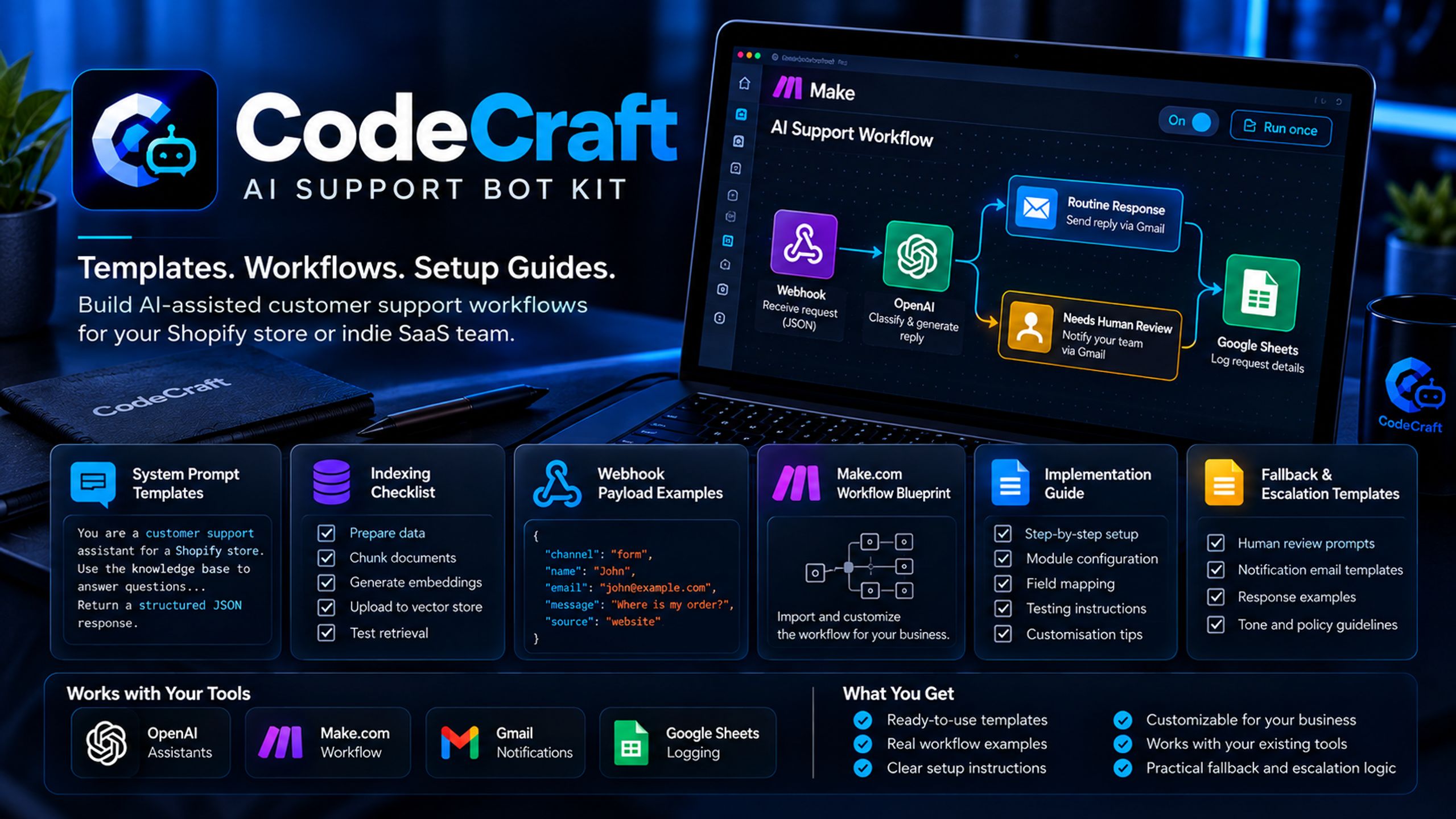 CodeCraft - AI Support Bot Kit
