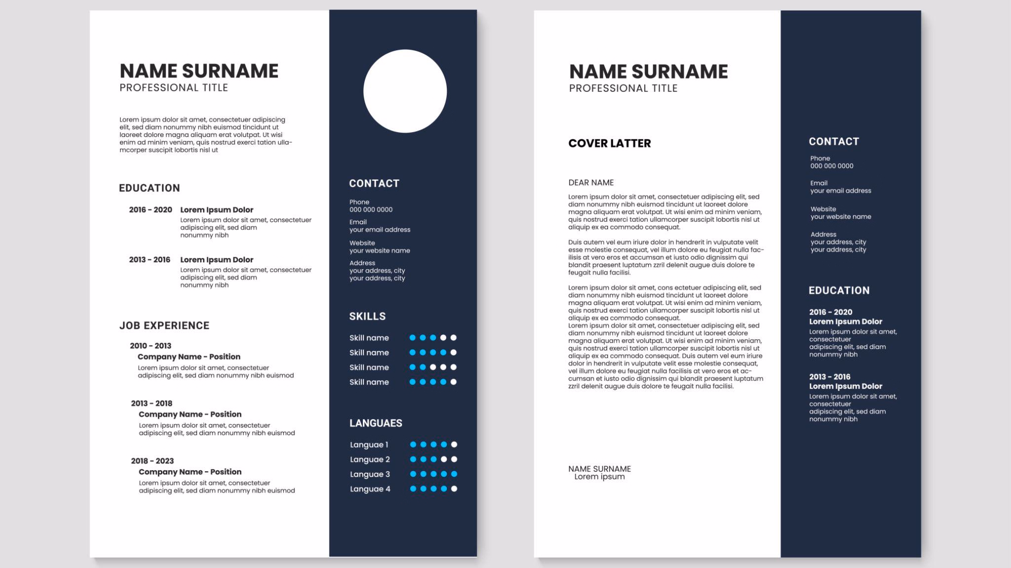 Modern Resume Template Bundle