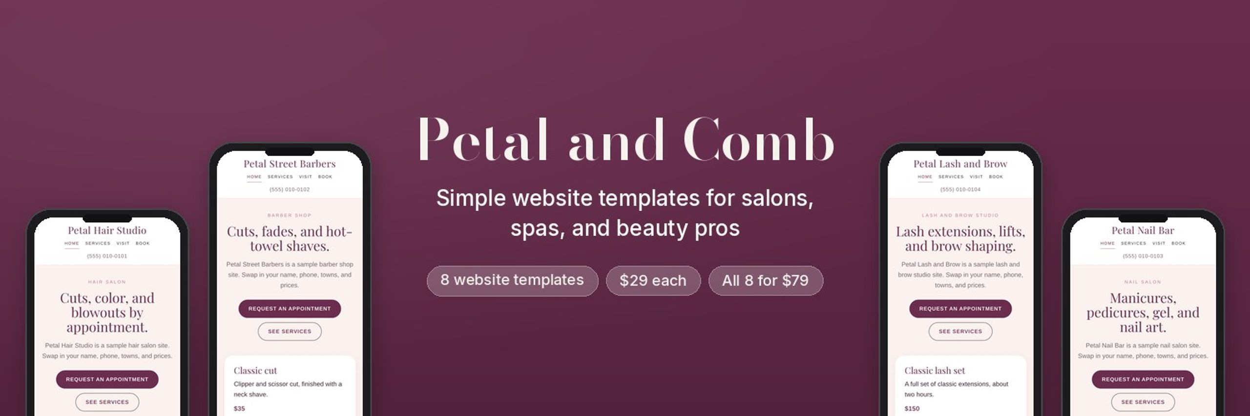 Petal and Comb Templates