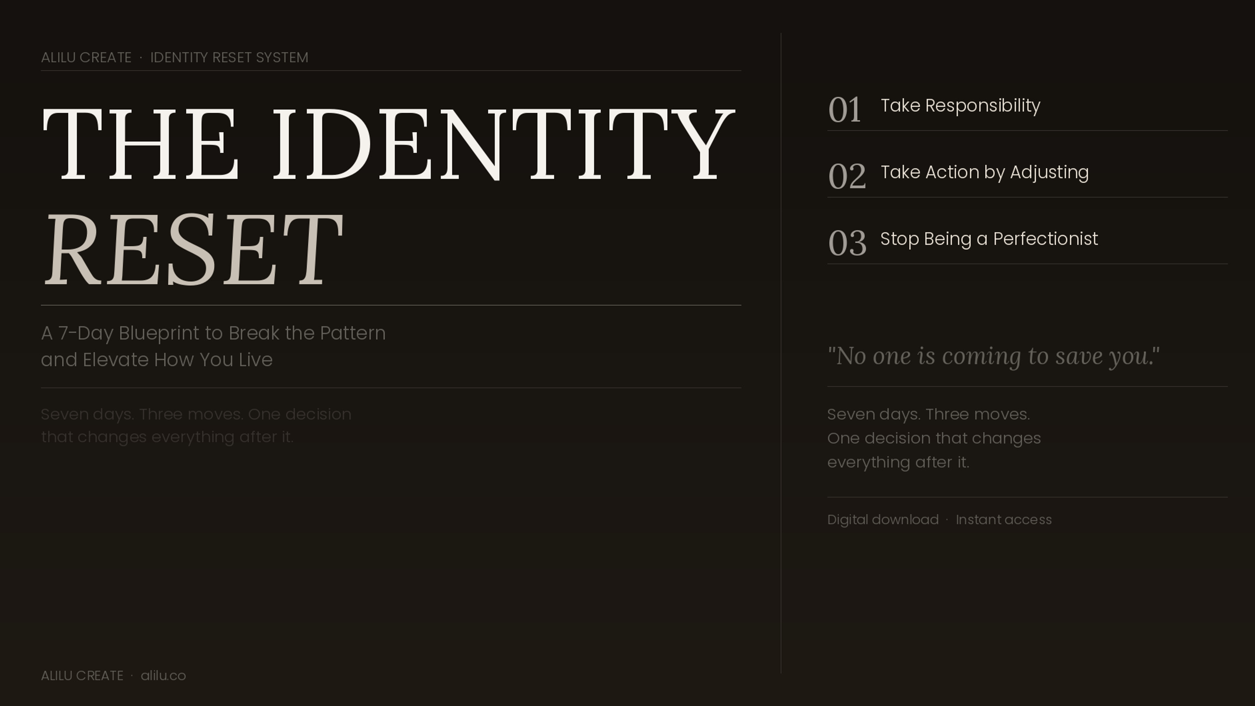 The Identity Reset