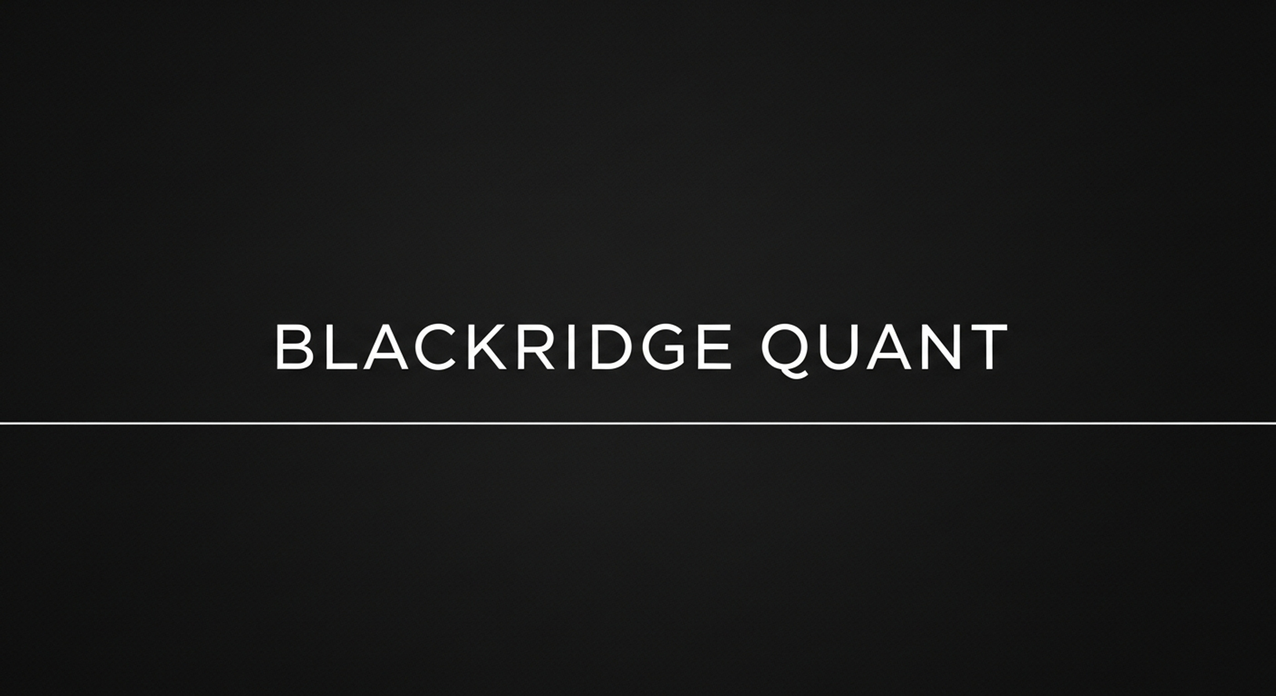 Blackridge Quant