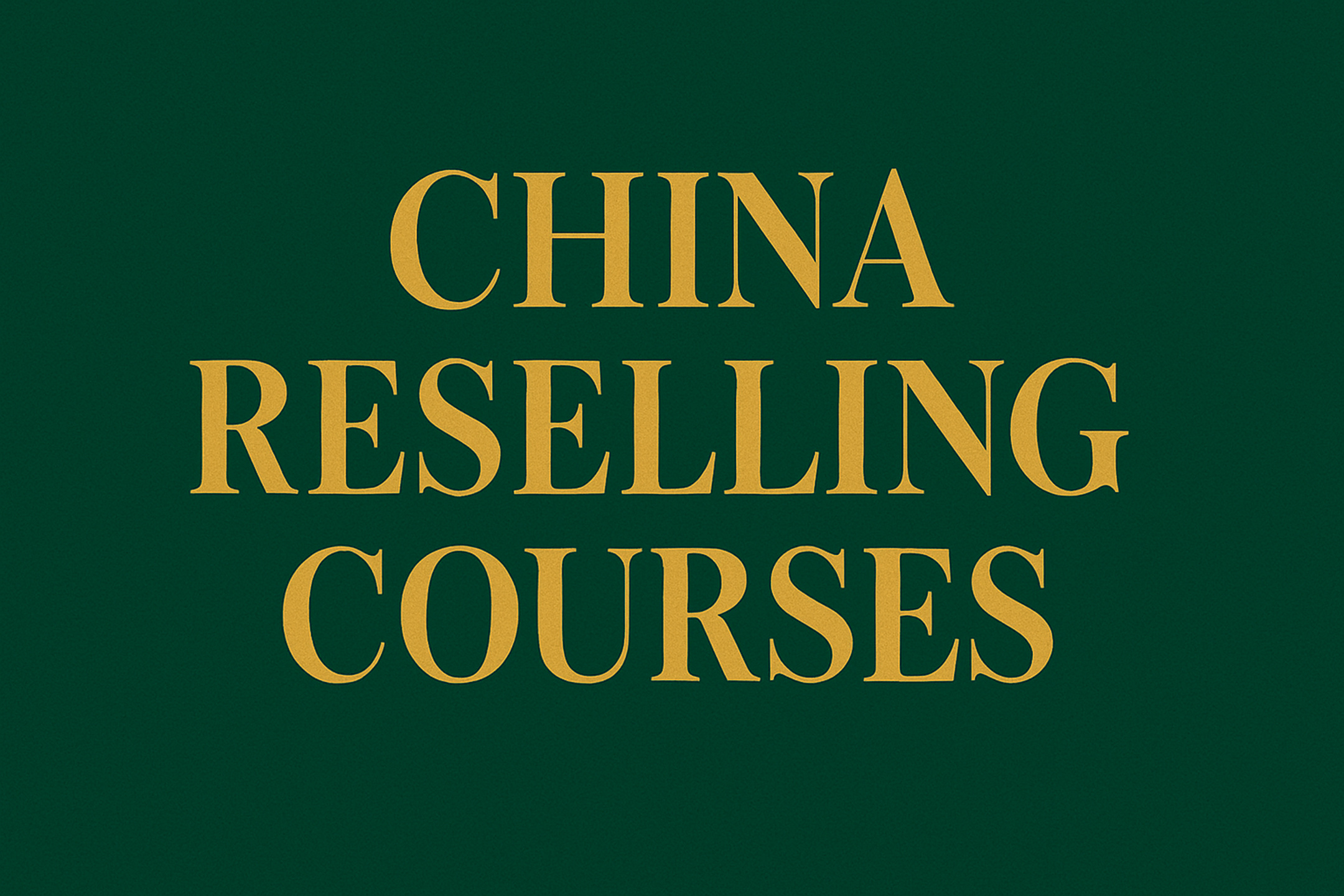 China reselling