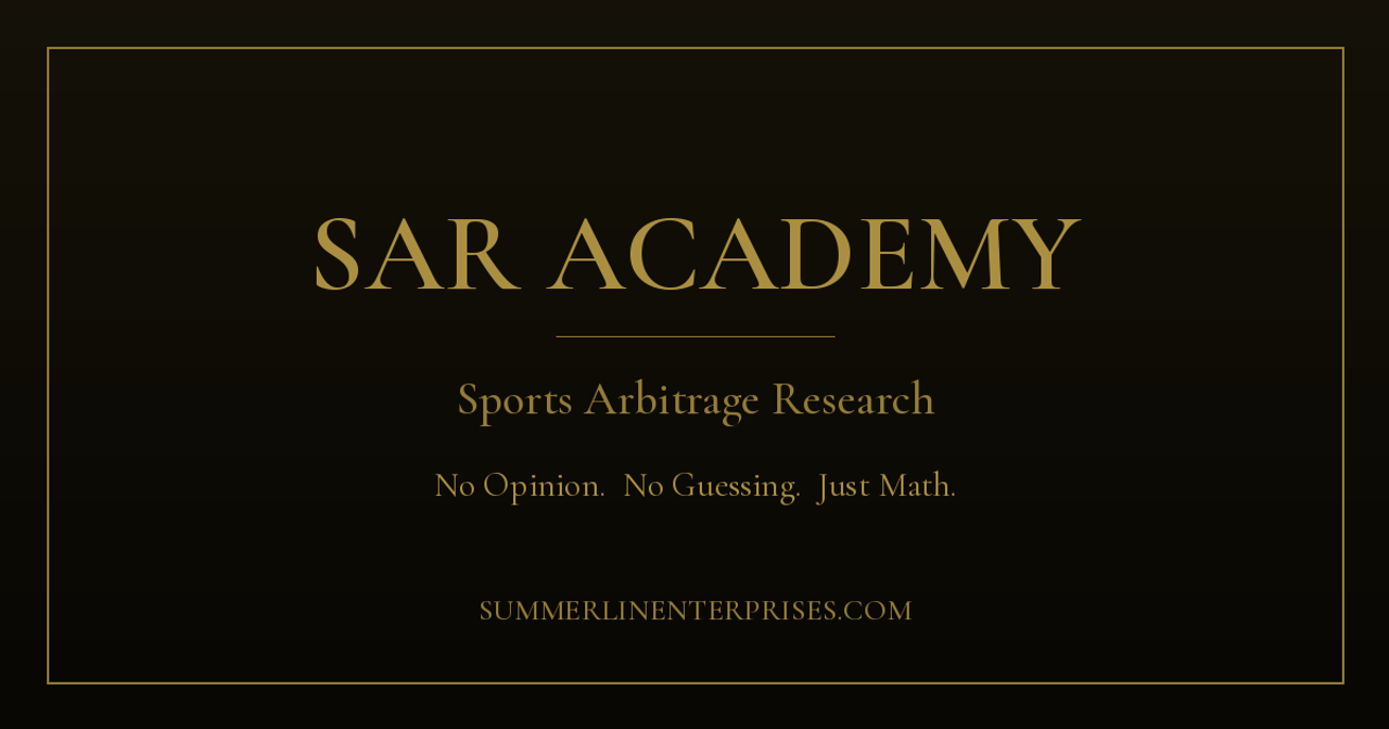  SAR Academy Sports Arbitrage Research
