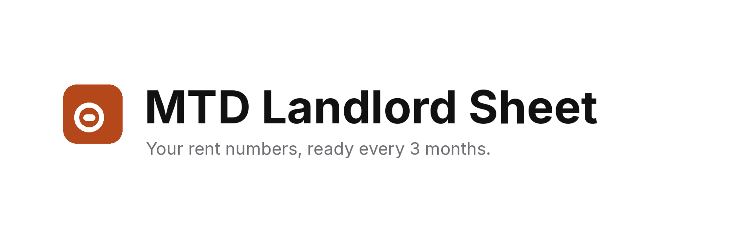 MTD Landlord Sheet