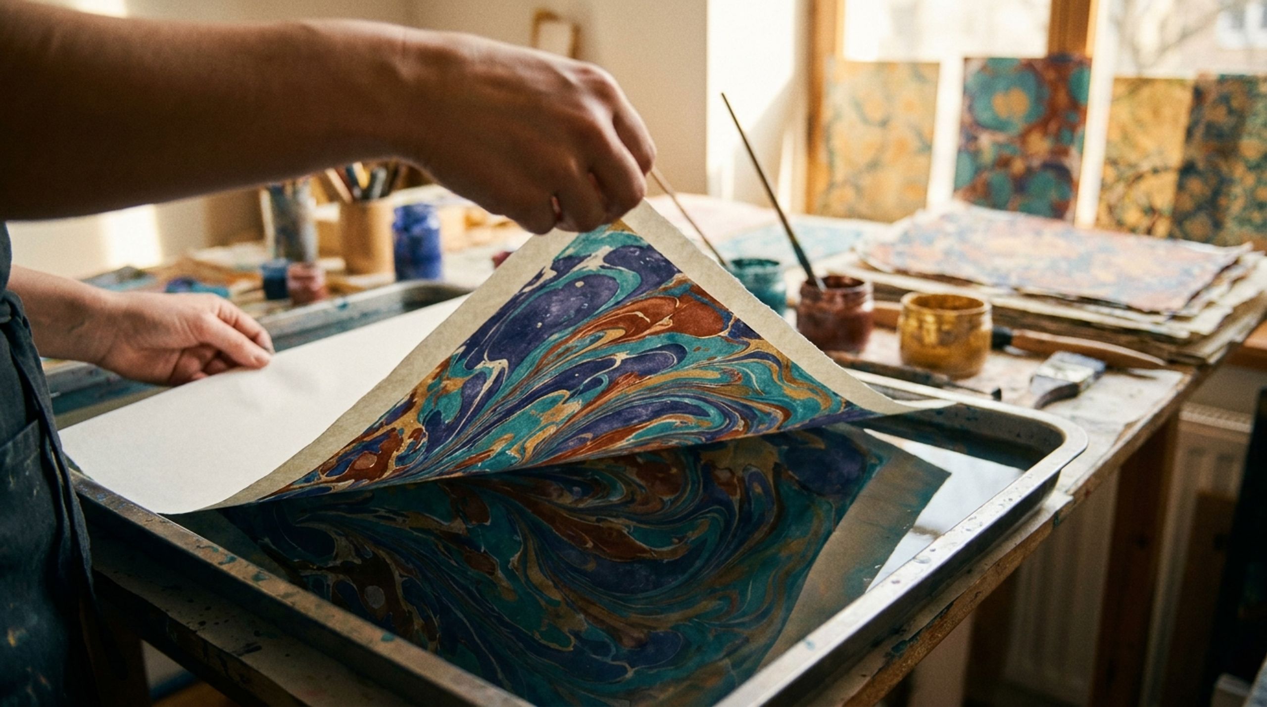Marbling Paper Art Workshop