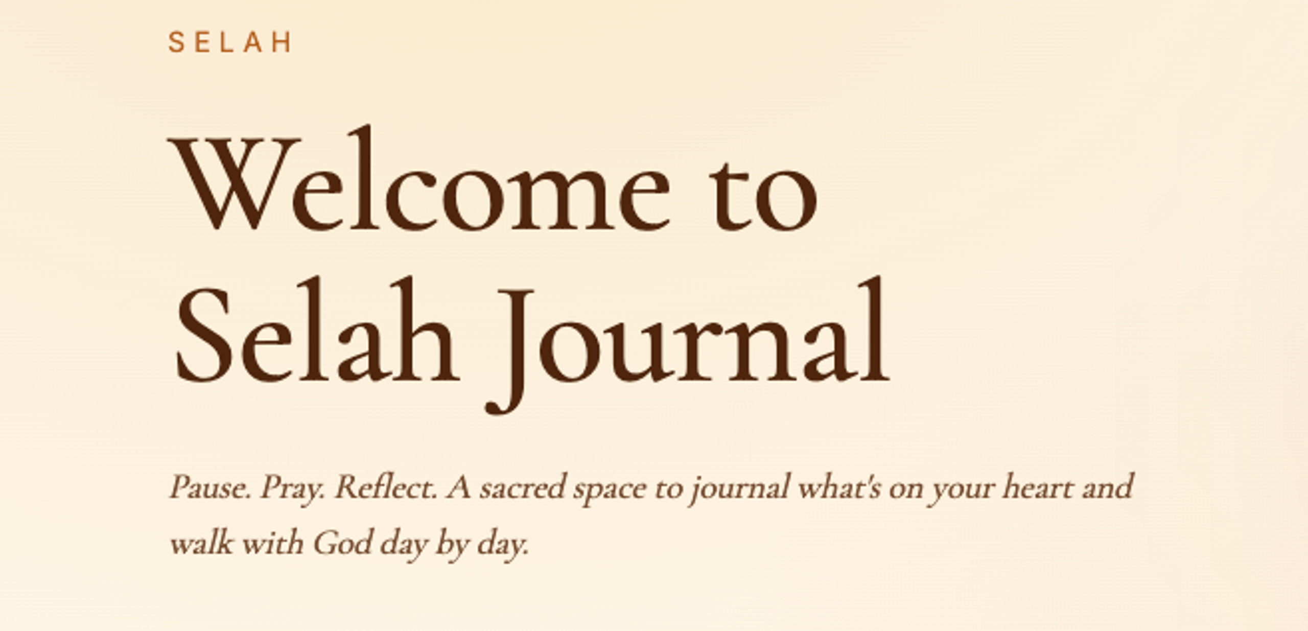 Selah Journal