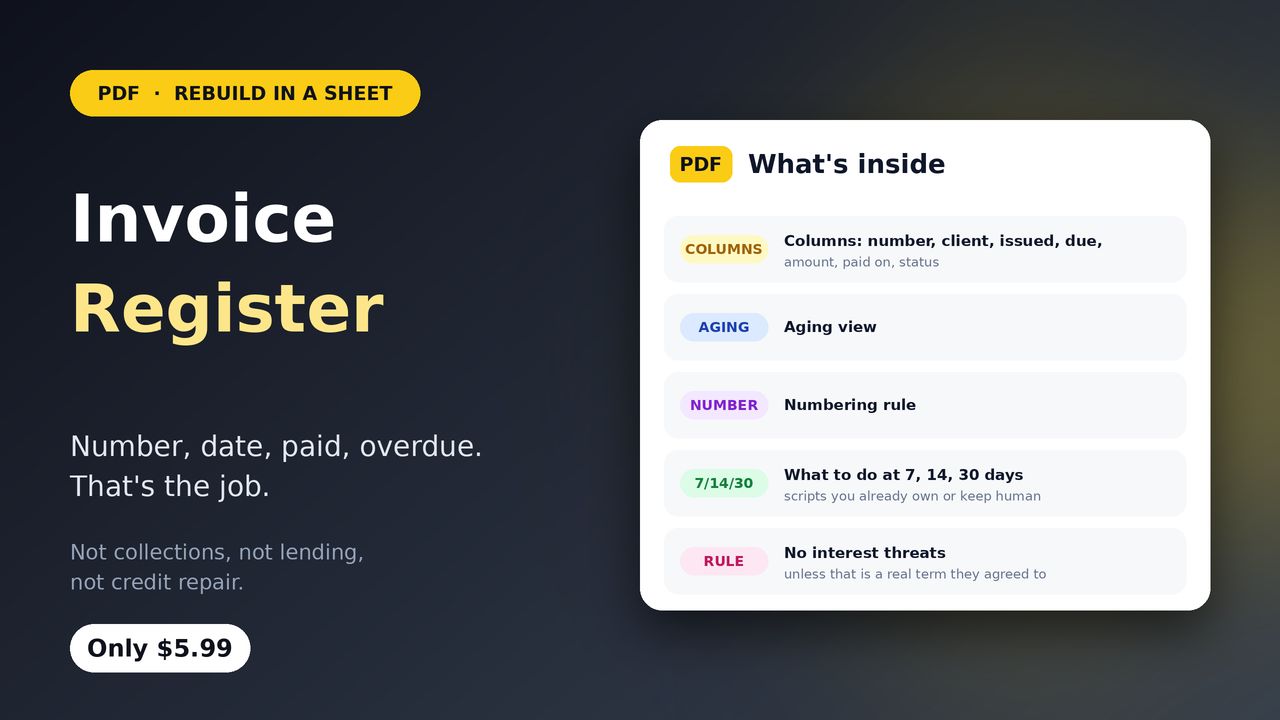 Invoice Register (Google Sheets)
