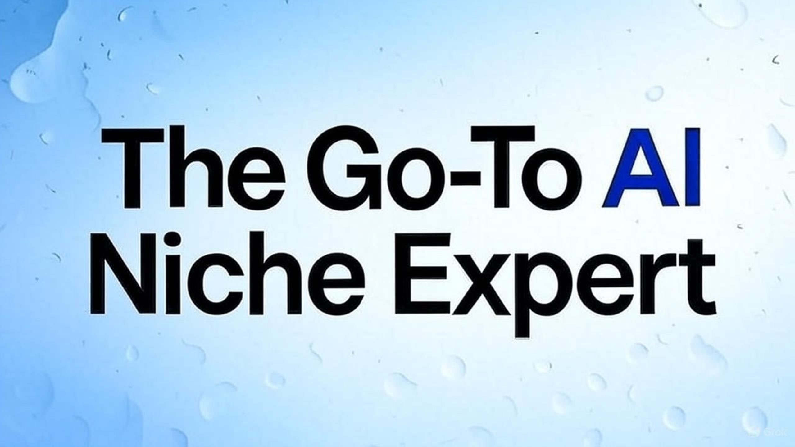 The Go-To AI Niche Expert
